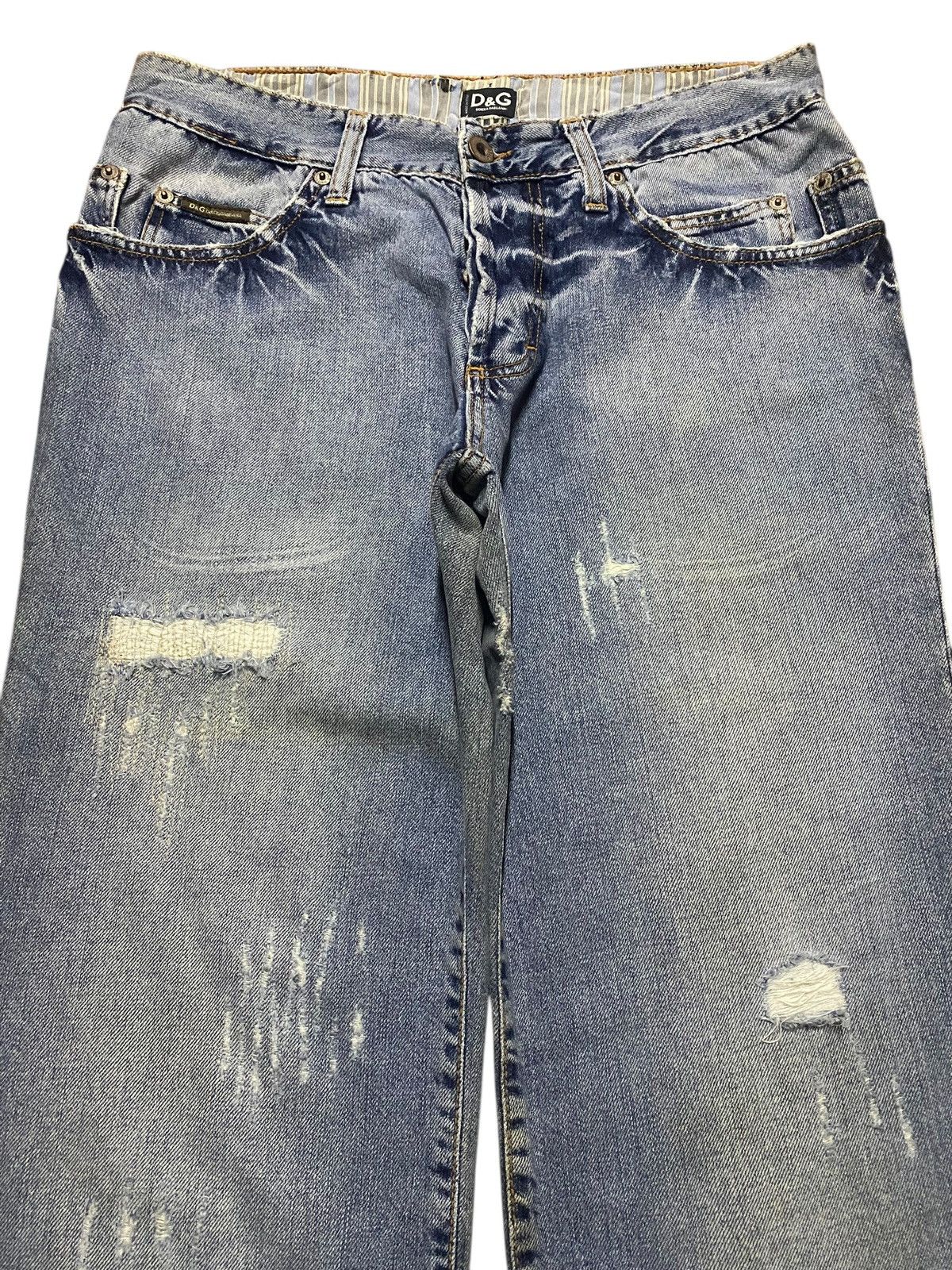 Dolce & Gabbana Vintage Dolce &. Gabbana Light Wash Distressed Enough Baggy Size US 30 / EU 46 - 3 Thumbnail