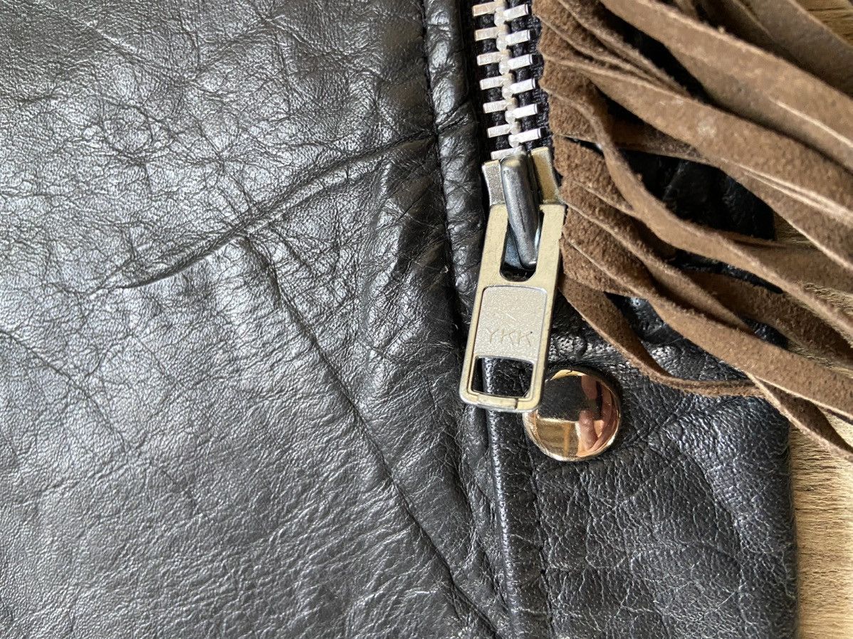 Genuine Leather × Indian Motorcycle × Vintage Leather Gallery Cow Boys pants y2k Size 27" / US 4 / IT 40 - 4 Thumbnail