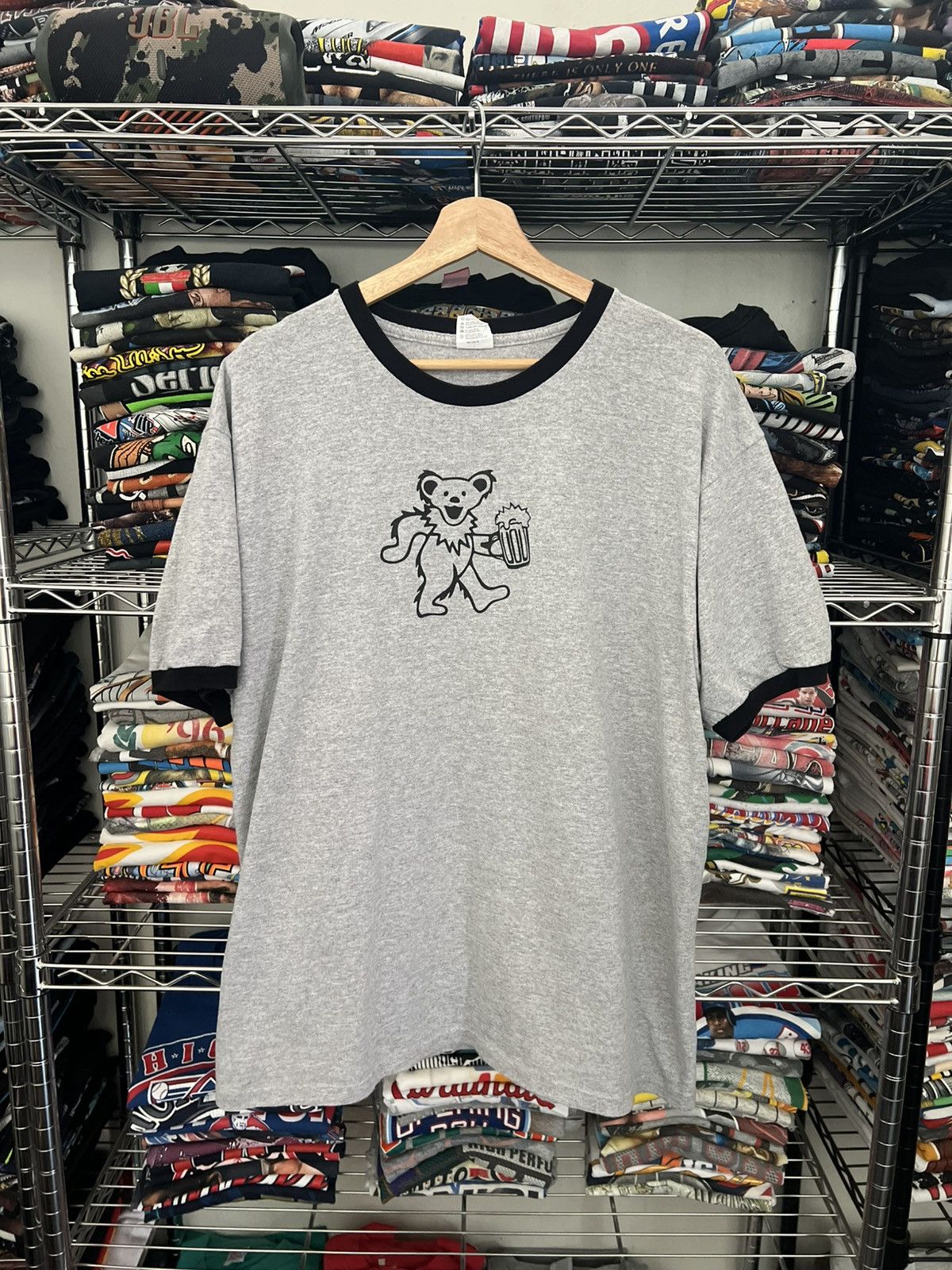 Grateful Dead 2000s Grateful Dead Bear Beer Ringer Band Tee Size US XL / EU 56 / 4 - 1 Thumbnail