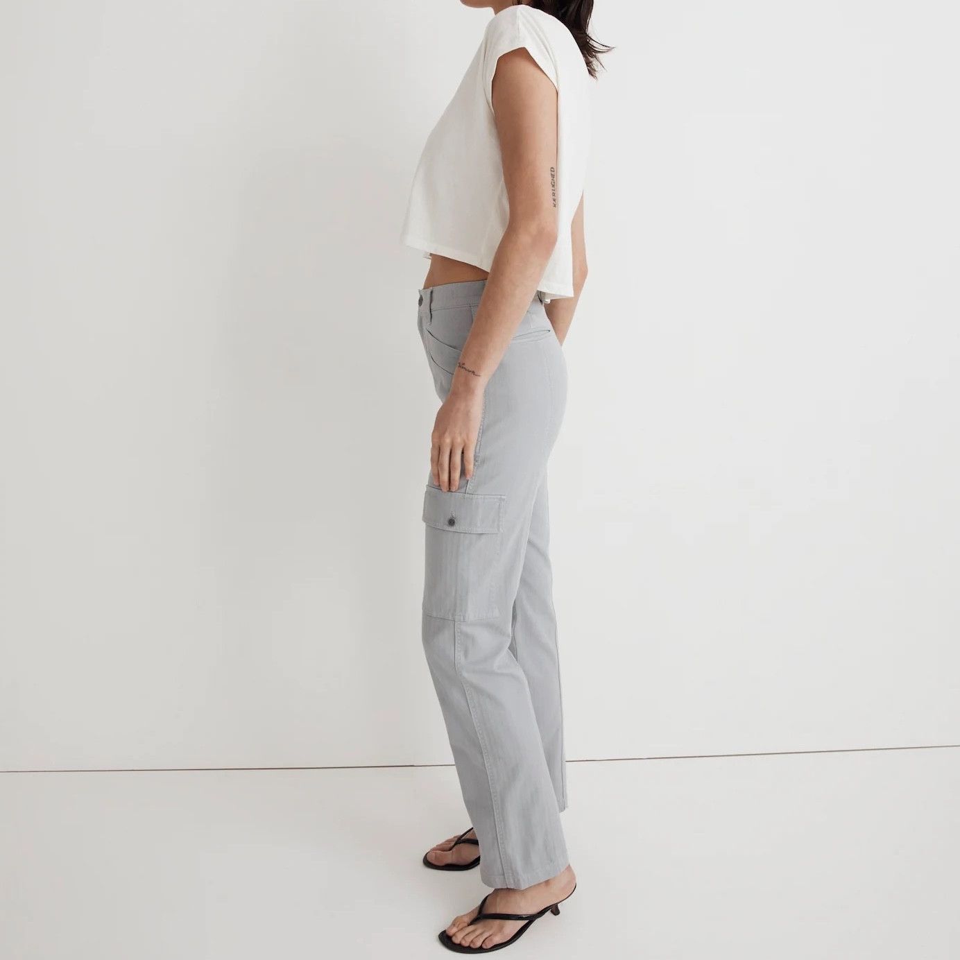 Madewell Madewell Garment Dyed Herringbone 90s Straight Cargo Pants Size 36" / US 14 / IT 50 - 3 Thumbnail