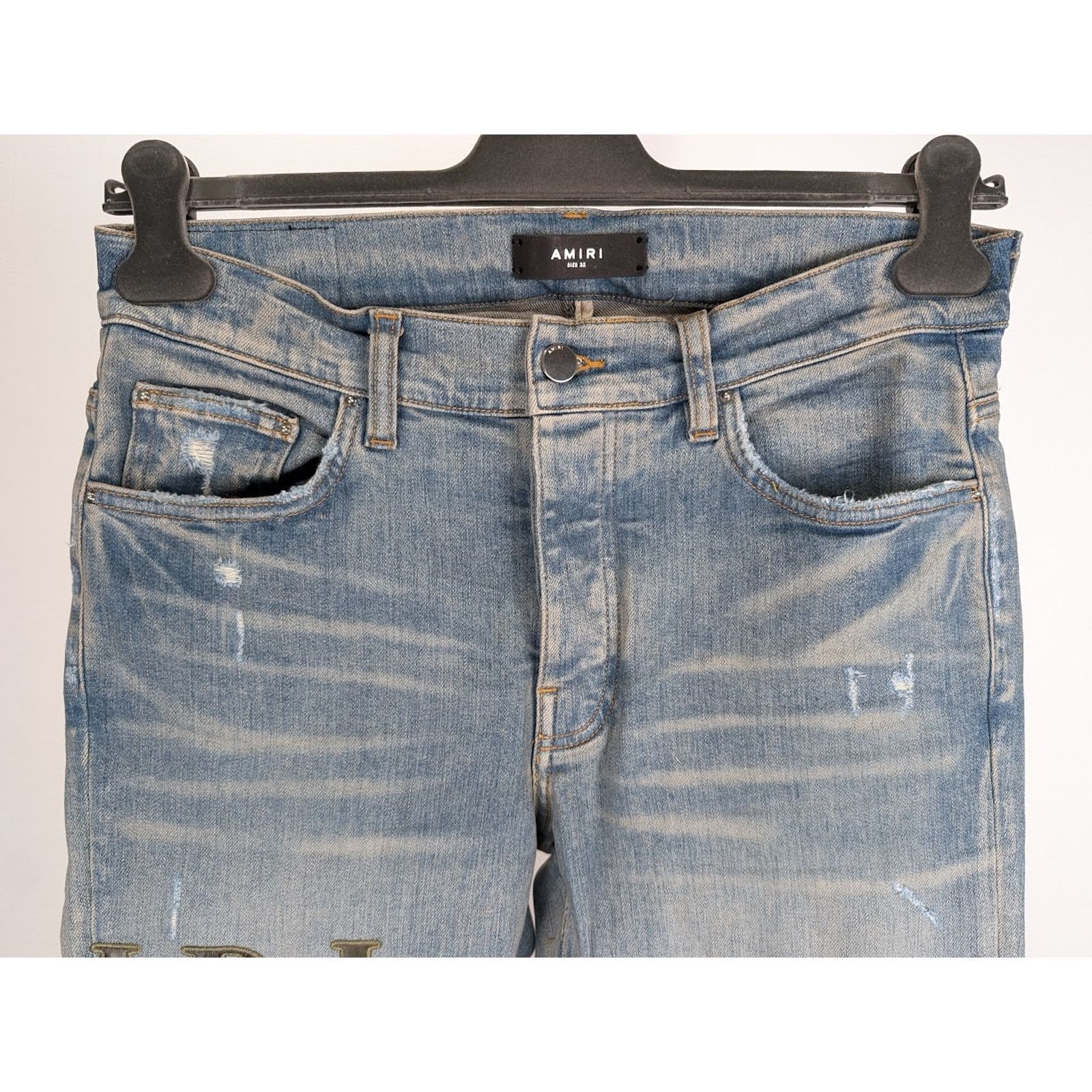 Amiri o1rshd1 Q:2 / Core Applique Jeans in Clay Indigo Size US 29 - 10 Thumbnail