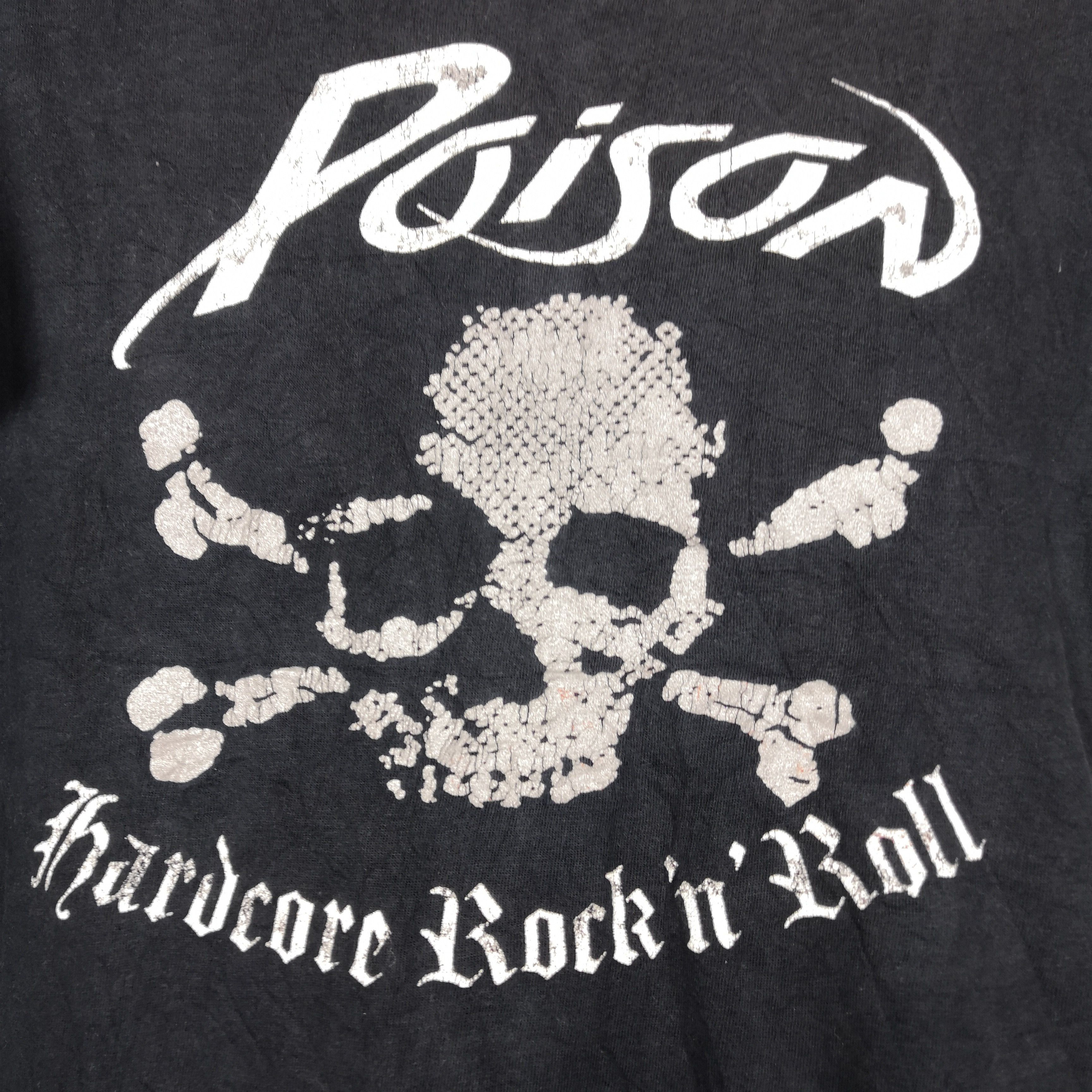 Band Tees Vintage POISON Tshirt Hard Core Rock 'n' Roll Band Skulls Size US L / EU 52-54 / 3 - 4 Thumbnail