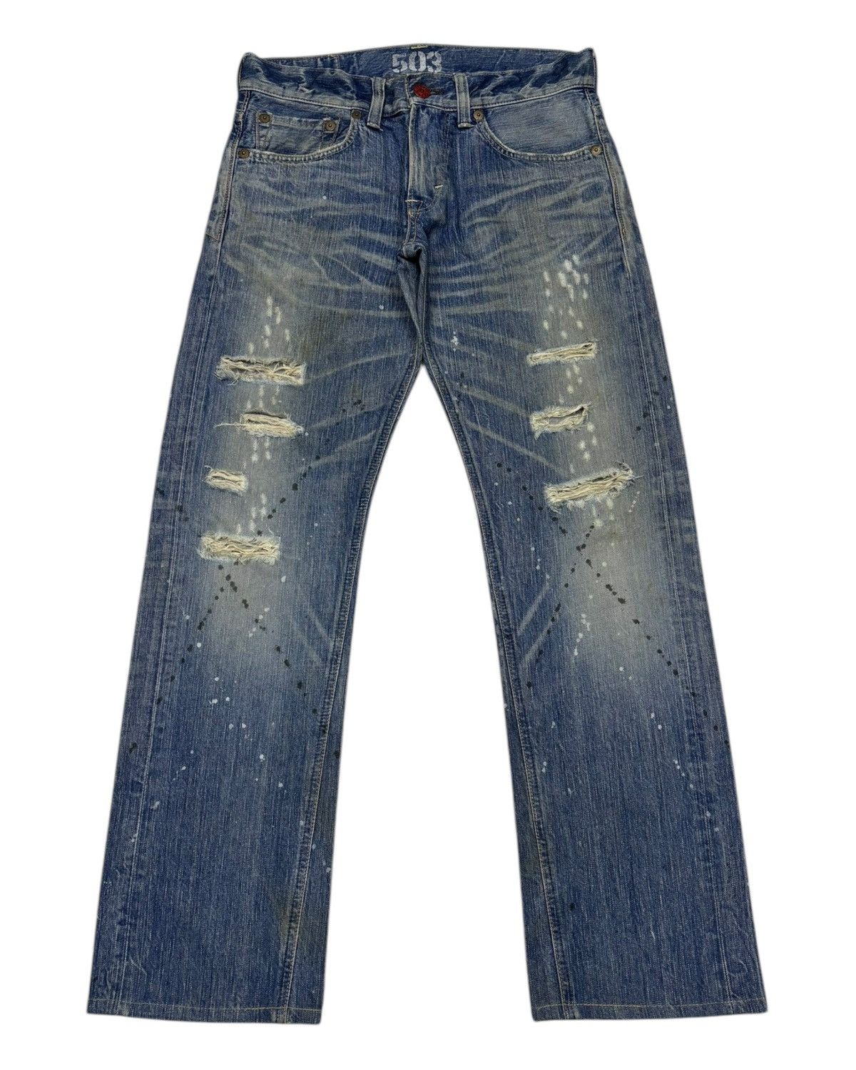 Avant Garde × Edwin × Vintage EDWIN 503 BLUE TRIP PAINT SPLATTER  