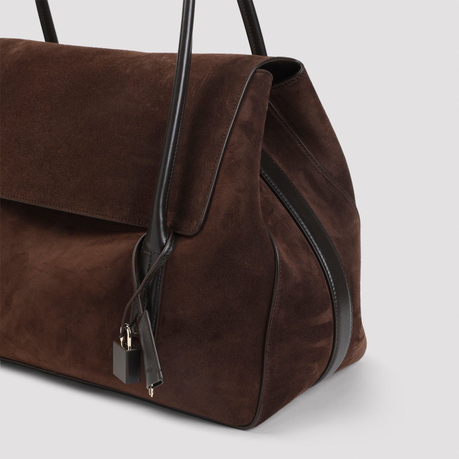 Tom Ford TOM FORD Brown Suede Top Handle Bag New & Authentic Size ONE SIZE - 3 Thumbnail