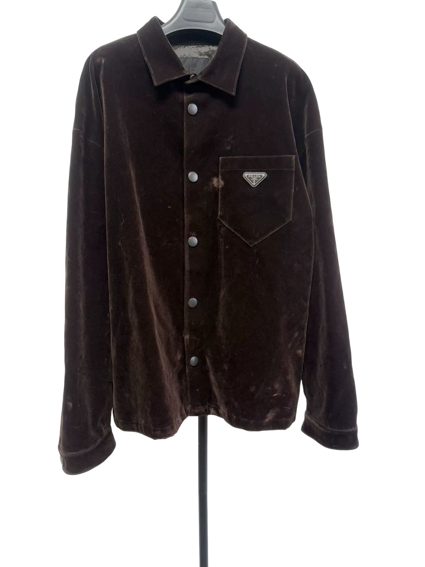 Prada Prada Velvet Cotton Button Up Shirt XXL Size US XXL / EU 58 / 5 - 1 Thumbnail