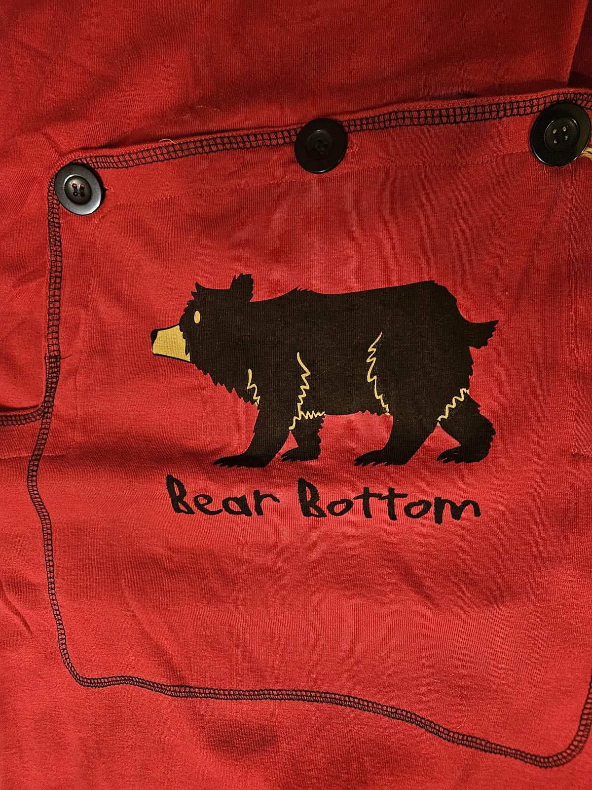 Designer Nwt FlapJacks Lazy One Unisex Red Bear Bum Pajamas Size ONE SIZE - 4 Thumbnail