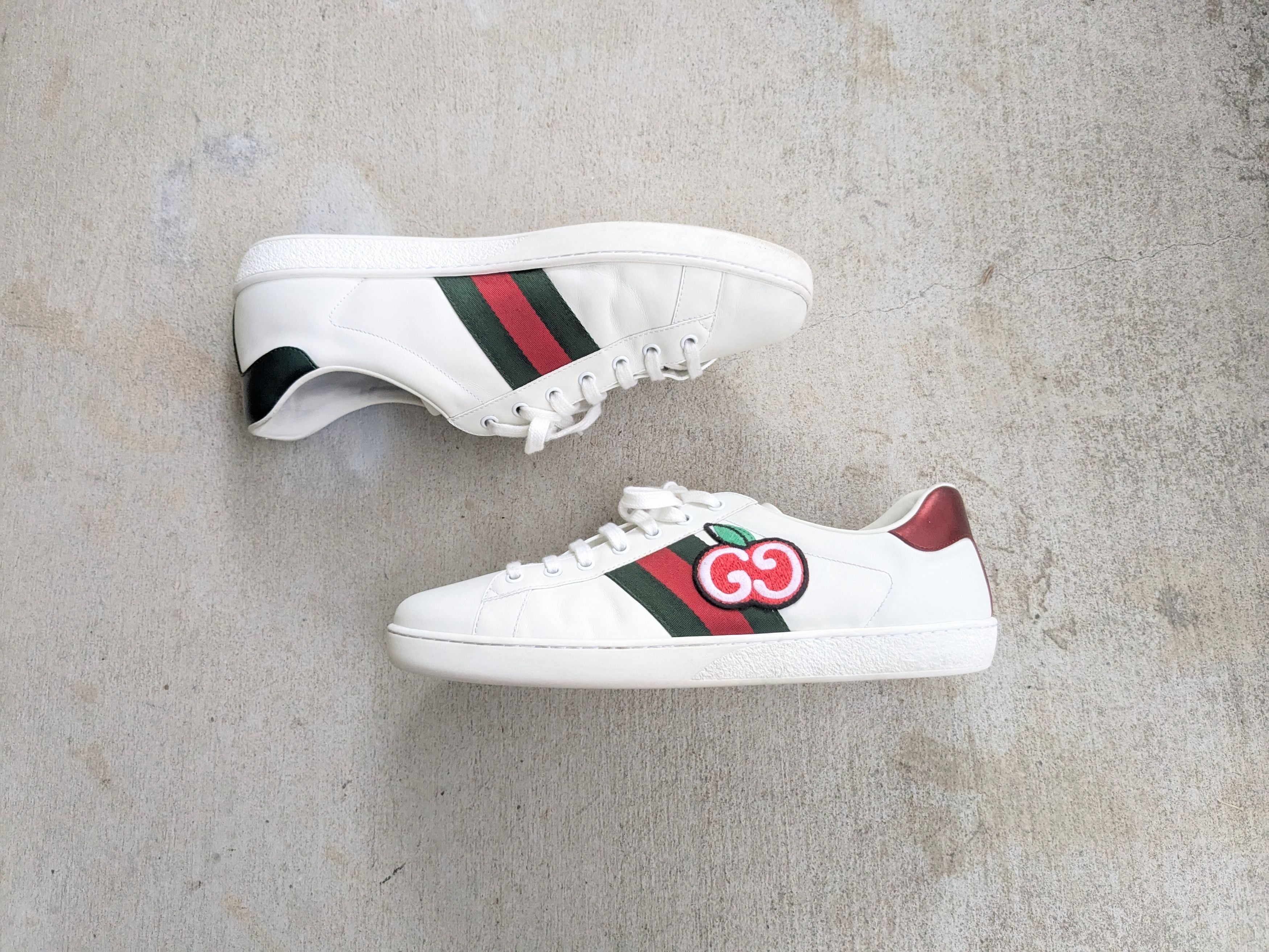 Gucci Gucci Ace Cherry Sneakers 13.5 Leather Low Tops Size US 13 / EU 46 - 1 Thumbnail