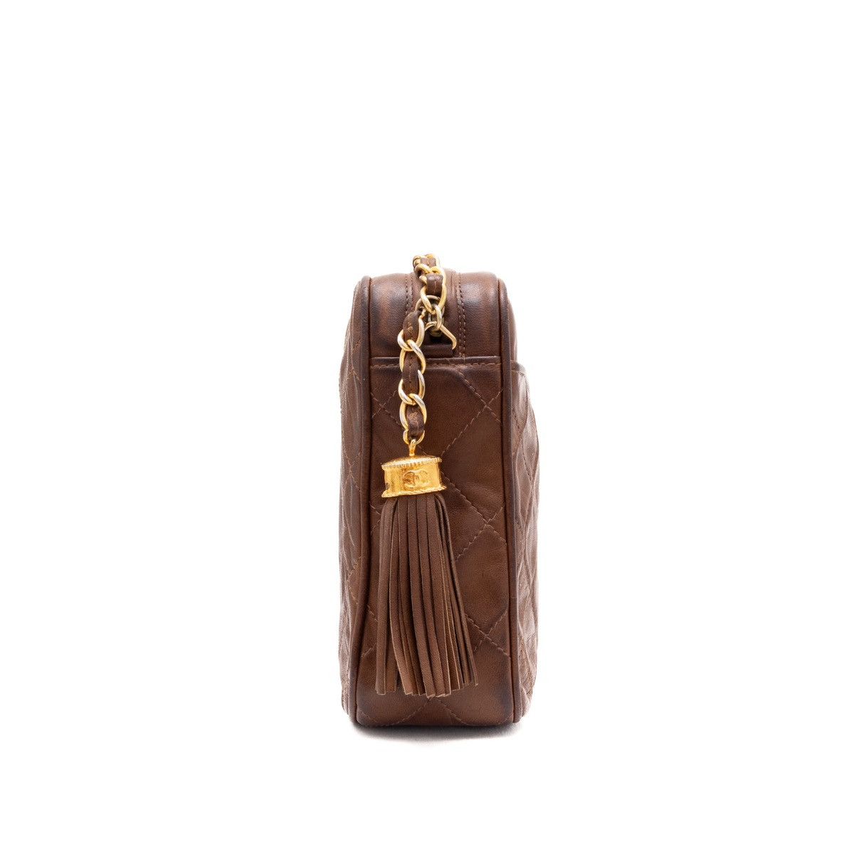 Chanel × Vintage Chanel 1986-1988 Tassel Camera Bag 24k Gold Plates Hardware Size ONE SIZE - 6 Thumbnail