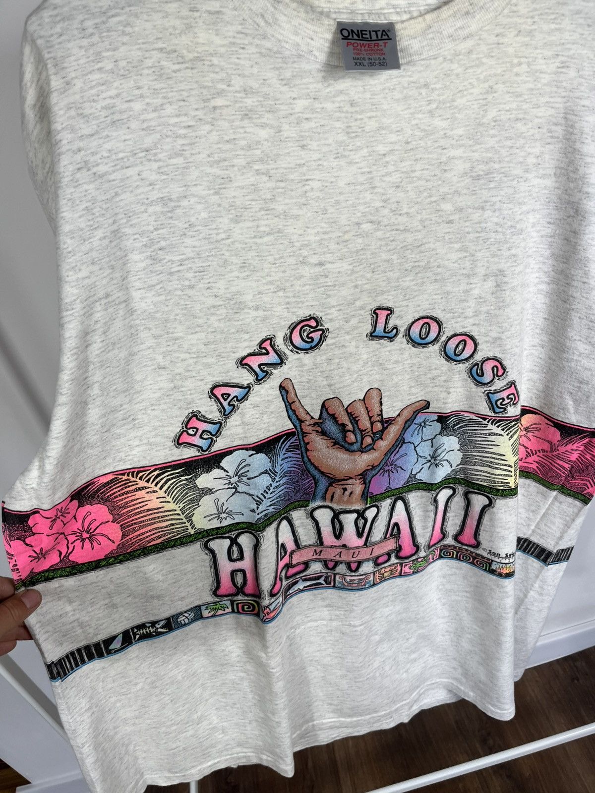 Other Vintage Oneita Hawaii Hang Loose Shaka Single Stitch Tee XXL Size US XXL / EU 58 / 5 - 10 Thumbnail