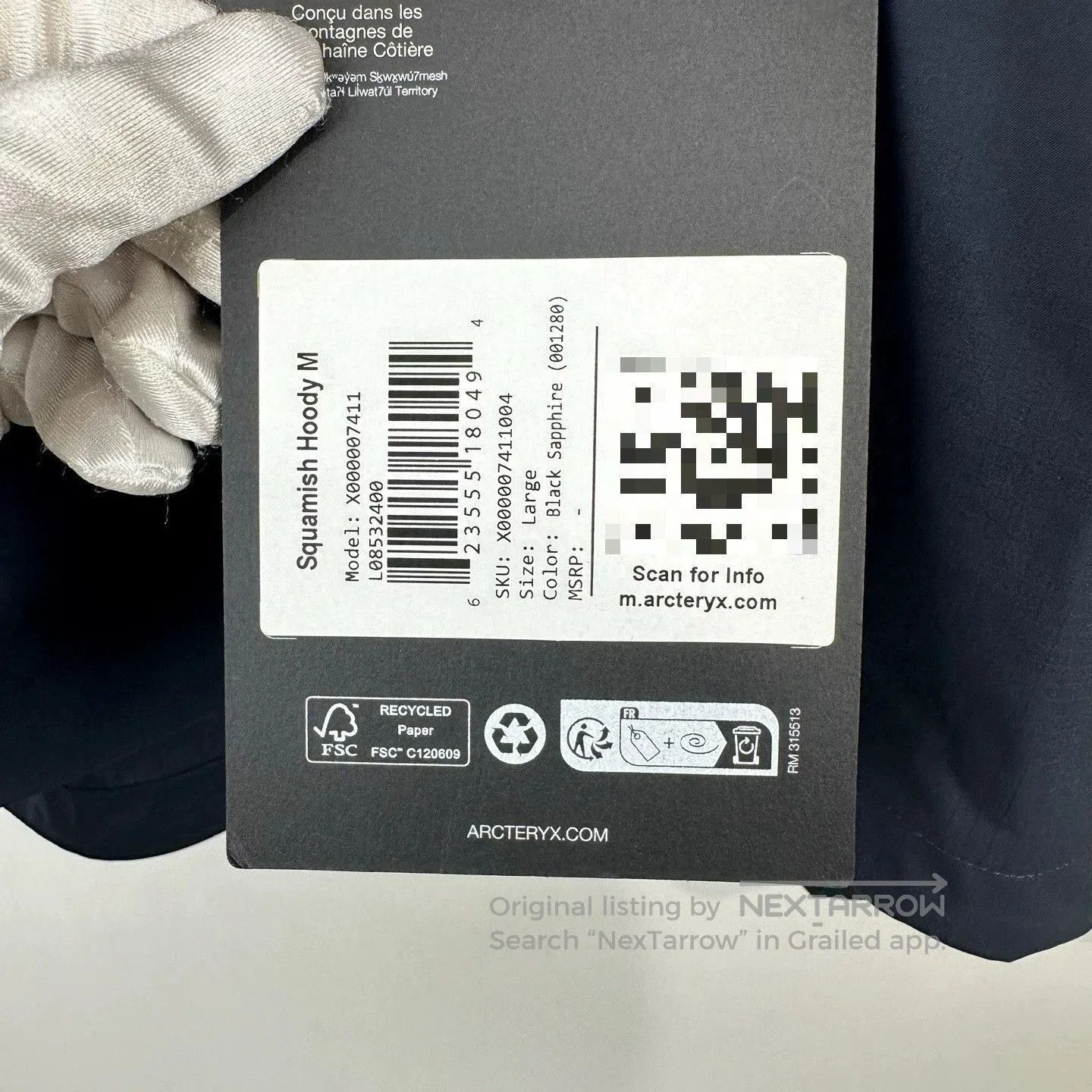 Arc'teryx Blue Hooded Light Jacket Size L. Size US L / EU 52-54 / 3 - 6 Thumbnail