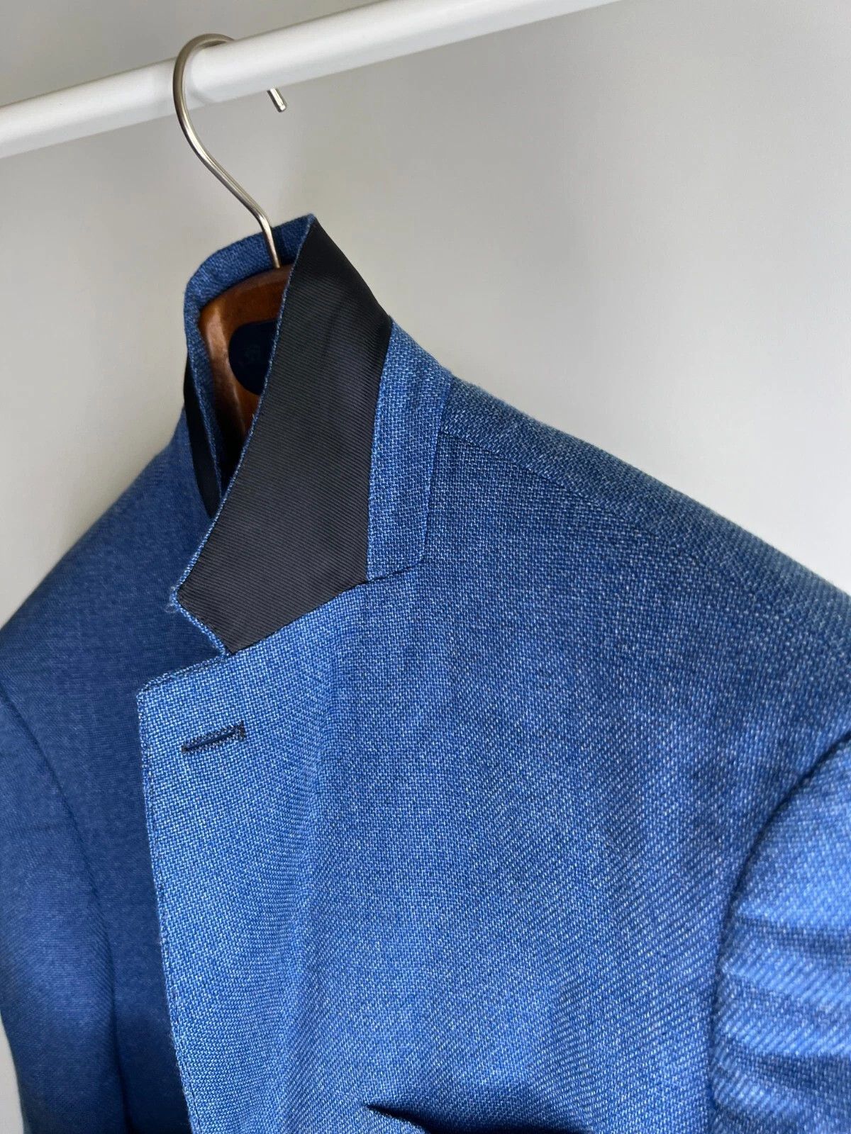 Hugo Boss Hugo Boss Reda Blue Half-Lined Super 110 Wool Blazer Size 40R - 11 Thumbnail
