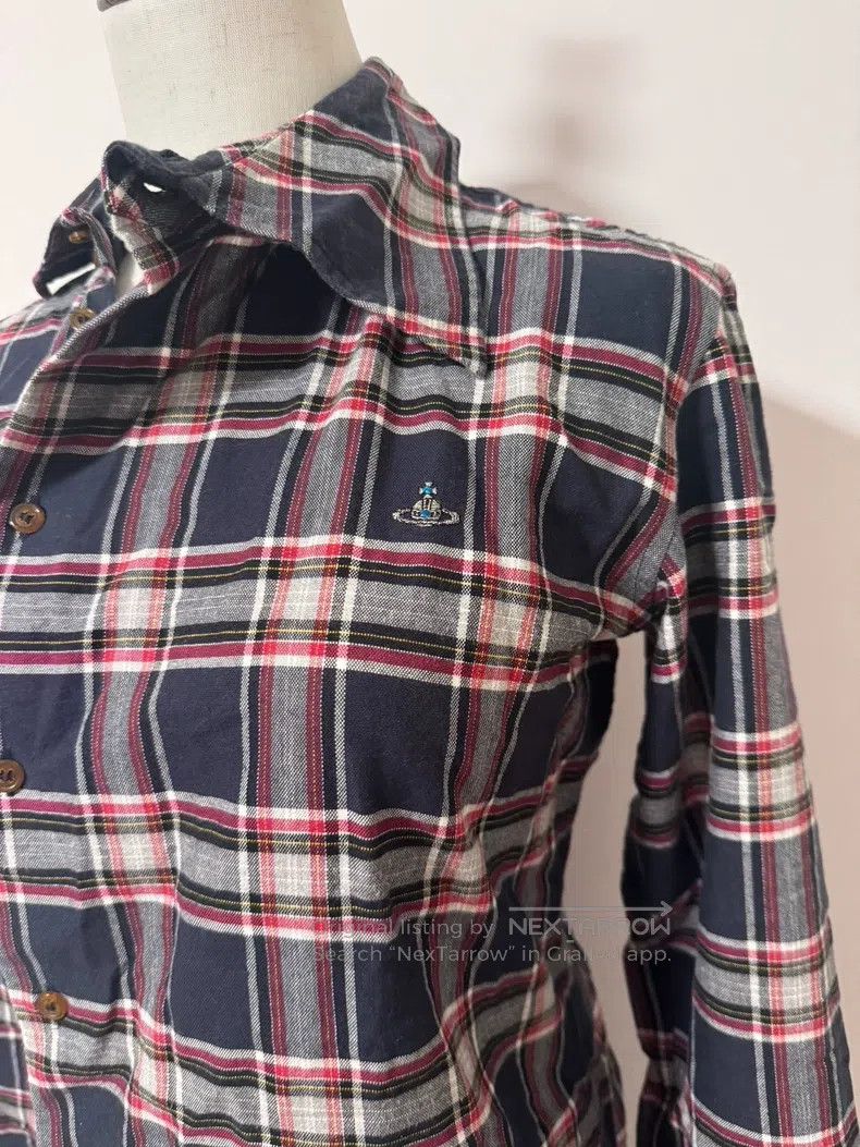 Vivienne Westwood Vivienne Westwood Retro red plaid shirt with a slanted fro Size M / US 6-8 / IT 42-44 - 3 Thumbnail