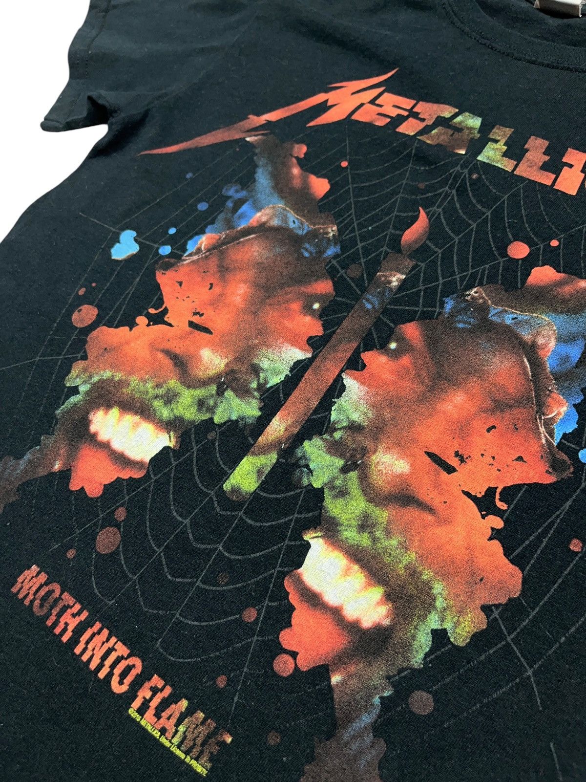 Band Tees × Metallica × Vintage 2016 Metallica Moth Into Flame T-shirt Size S / US 4 / IT 40 - 2 Thumbnail