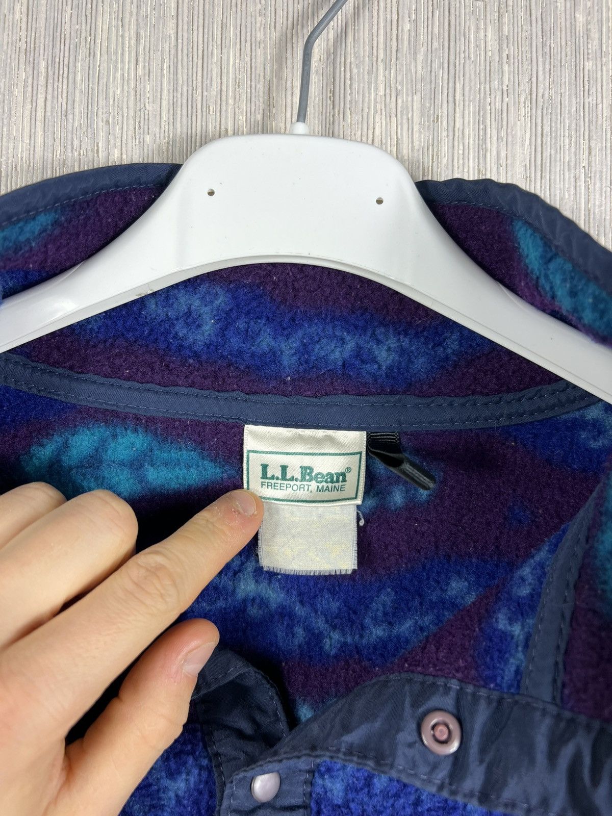 L.L. Bean Vintage L.L. Bean 90s synchilla leaf patterned retro fleece Size US M / EU 48-50 / 2 - 16 Thumbnail