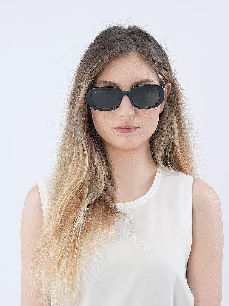 Gucci NEW Gucci GG1535S 001 Black Grey Women Geometric Sunglasses Size ONE SIZE - 15 Thumbnail