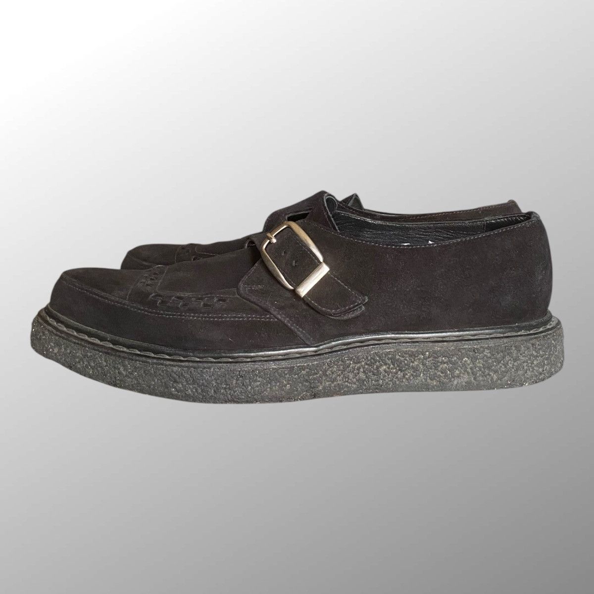 Saint Laurent Paris FW14 Black Suede Buckle Creepers Size US 9.5 / EU 42-43 - 3 Thumbnail