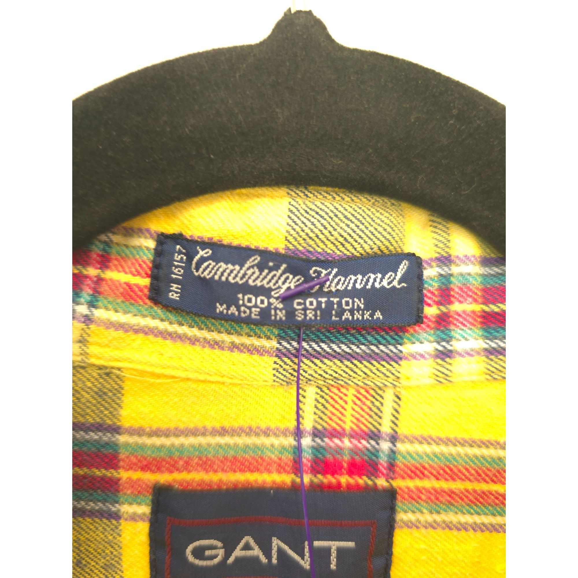 Gant Gant Men's Cambridge Flannel Shirt M Yellow & Blue Plaid 100 Size US M / EU 48-50 / 2 - 3 Thumbnail
