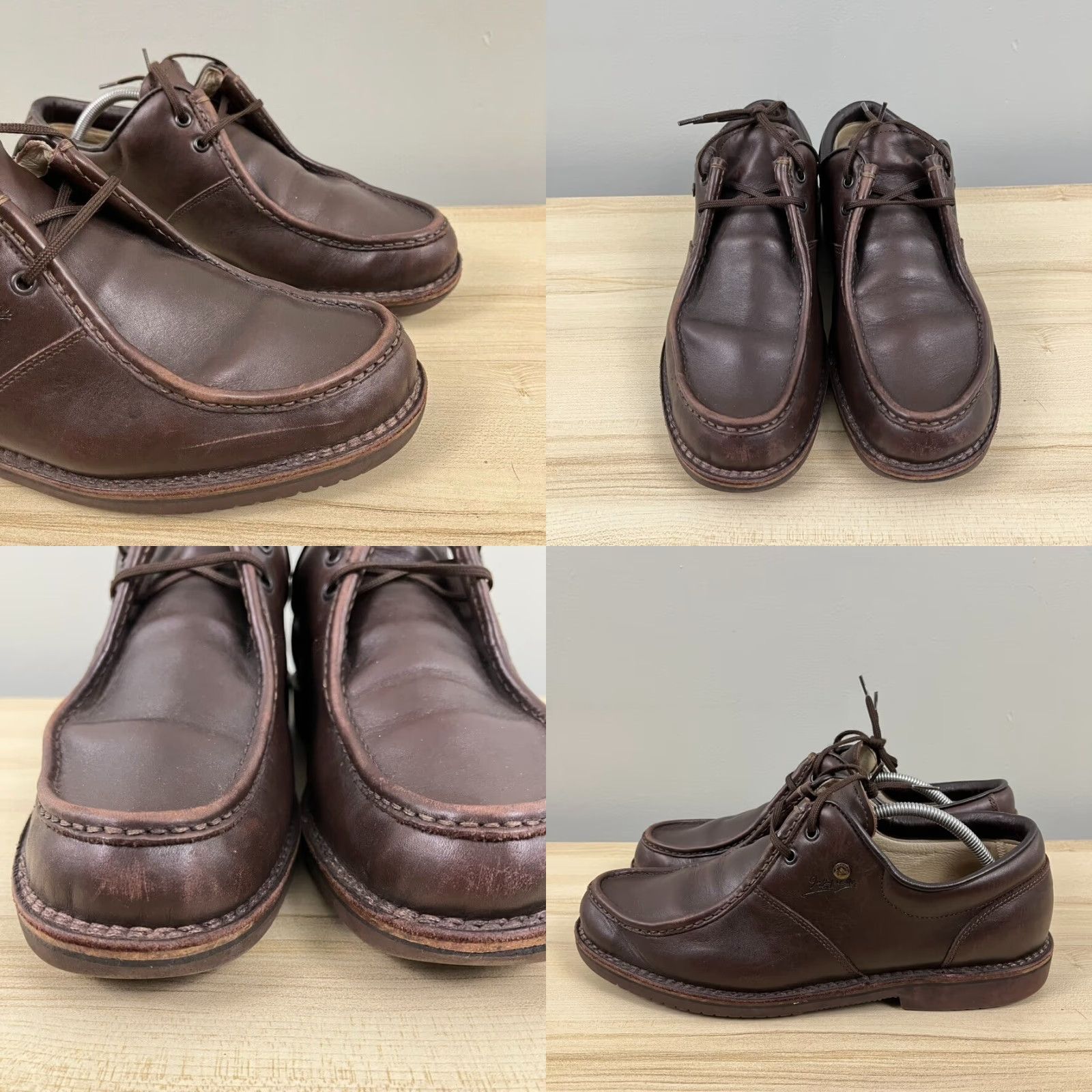 Vintage GRONELL Mens Shoes Low Top Leather Brown Made in Italy UK 11 EU 46 US 12 Casual Boat Size US L / EU 52-54 / 3 - 8 Thumbnail