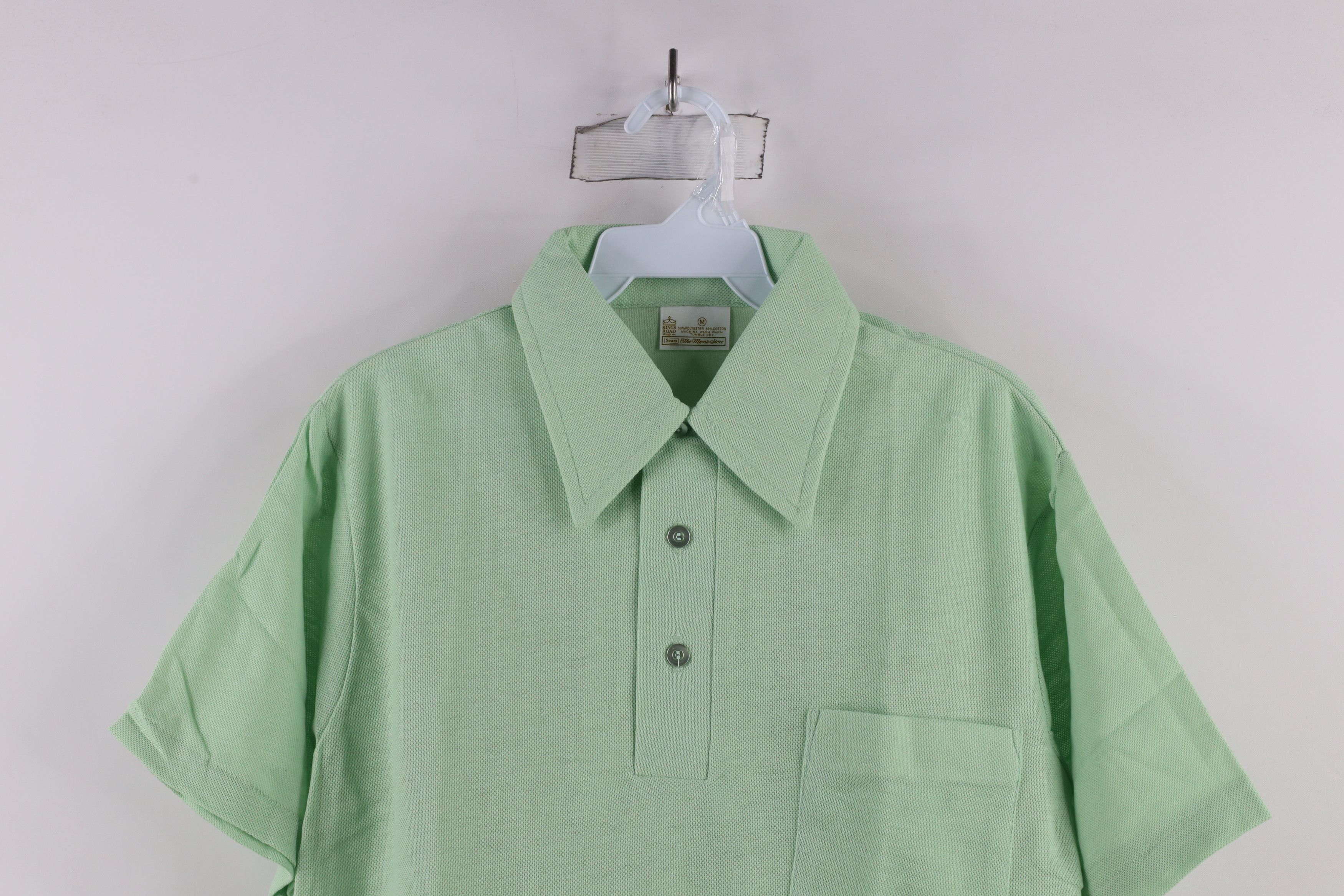 Vintage Deadstock Vintage 60s 70s Streetwear Collared Polo Lime USA Size US M / EU 48-50 / 2 - 2 Thumbnail