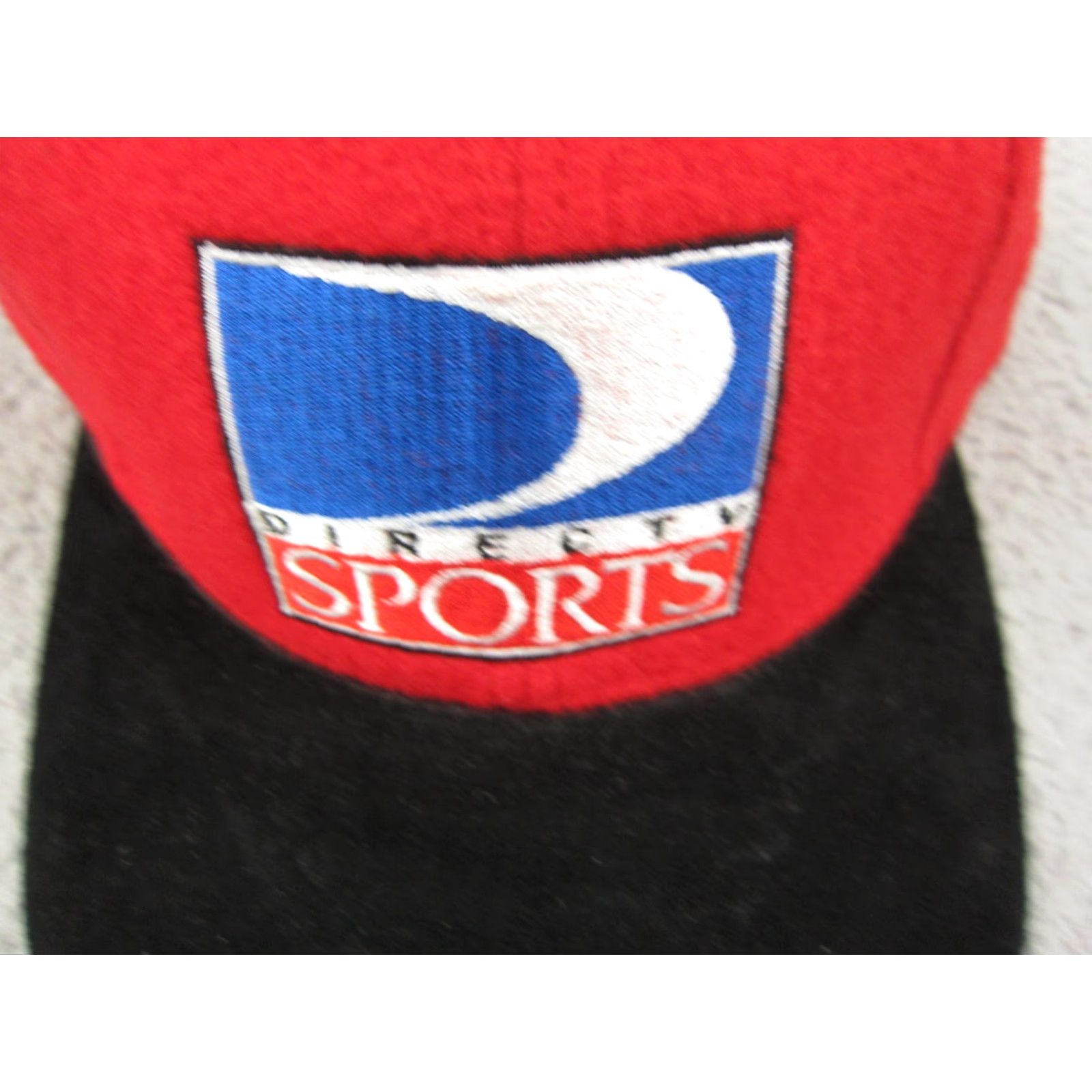 Vintage VINTAGE DIRECTV Hat Mens Snapback One Size Red Black Wool Suede Brim 80s 90s USA Sports Adjustable Alloy Pacific Sportswear Mens Hats Size ONE SIZE - 3 Thumbnail