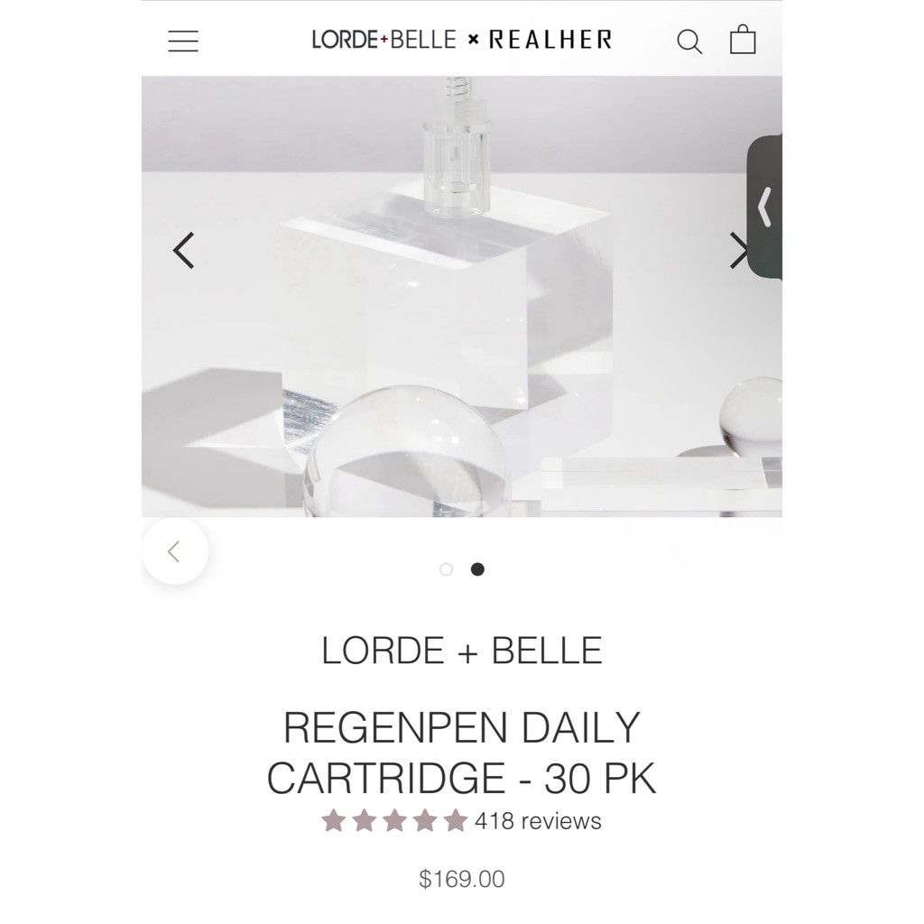 Designer NWB Lorde + Belle RegenPen Daily Cartridge 30 Pack $169 Size ONE SIZE - 1 Thumbnail