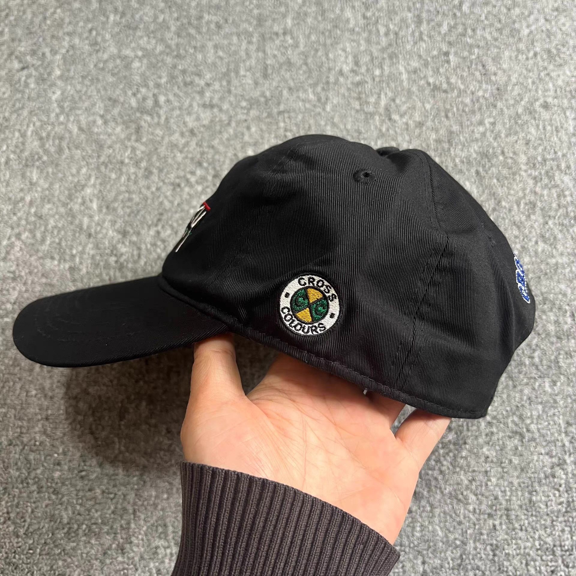 Cross Colours CrossColoursEmbroideredCurvedBrim Baseball Cap / Sun Hat Q7 Size ONE SIZE - 7 Thumbnail