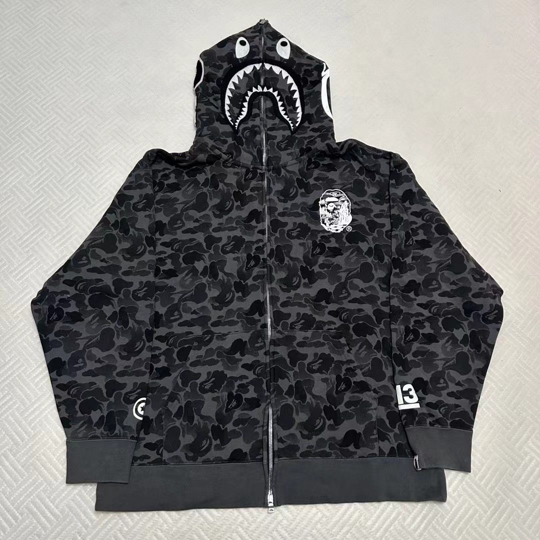 Bape COLOR CAMO SHARK FULL ZIP HOODIE Size US XXL / EU 58 / 5 - 1 Thumbnail