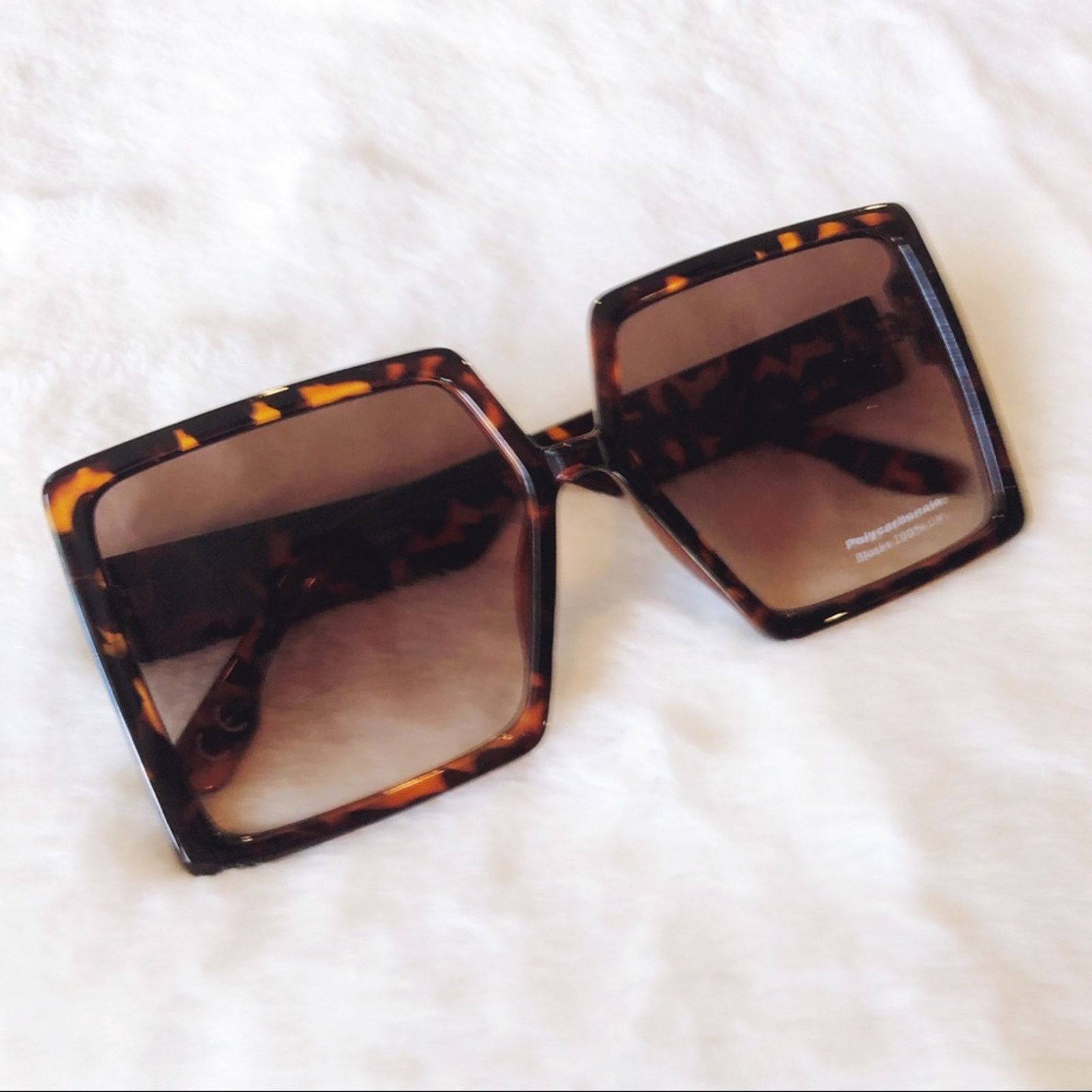 Other Molly Tortoise Brown Oversize Rectangle Sunglasses Size ONE SIZE - 3 Thumbnail