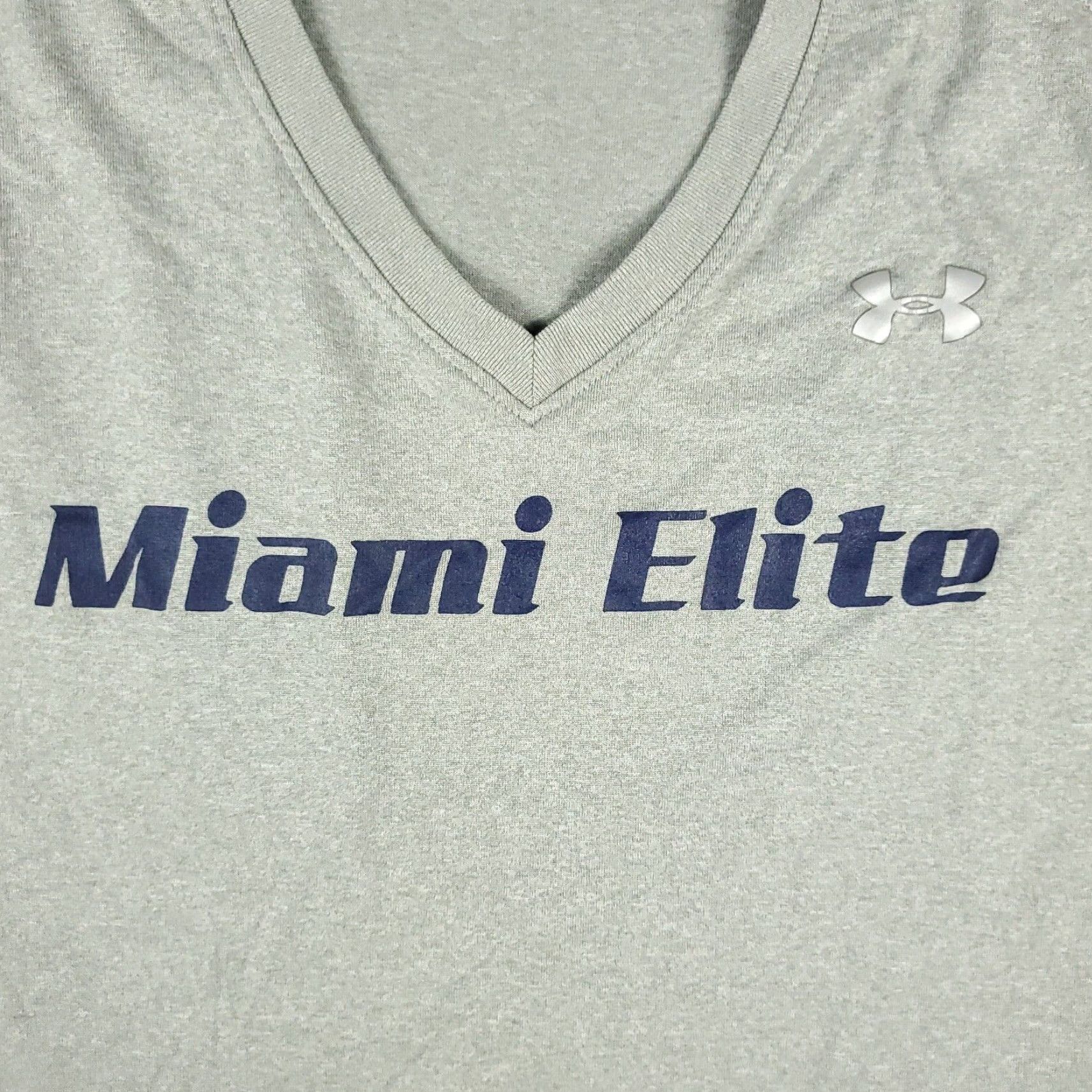 Under Armour Under Armour T Shirt Womens XL Gray Miami Elite Active Short Sleeve Ladies Size XL / US 12-14 / IT 48-50 - 2 Thumbnail