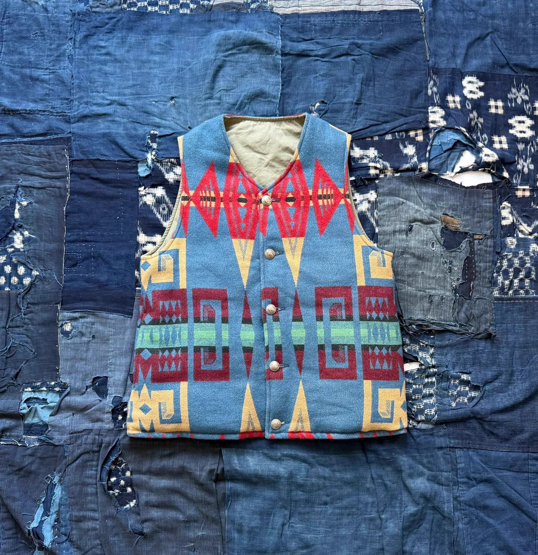 VISVIM 23AW KORA DOWN VEST Blue Size 2 Washed Rug