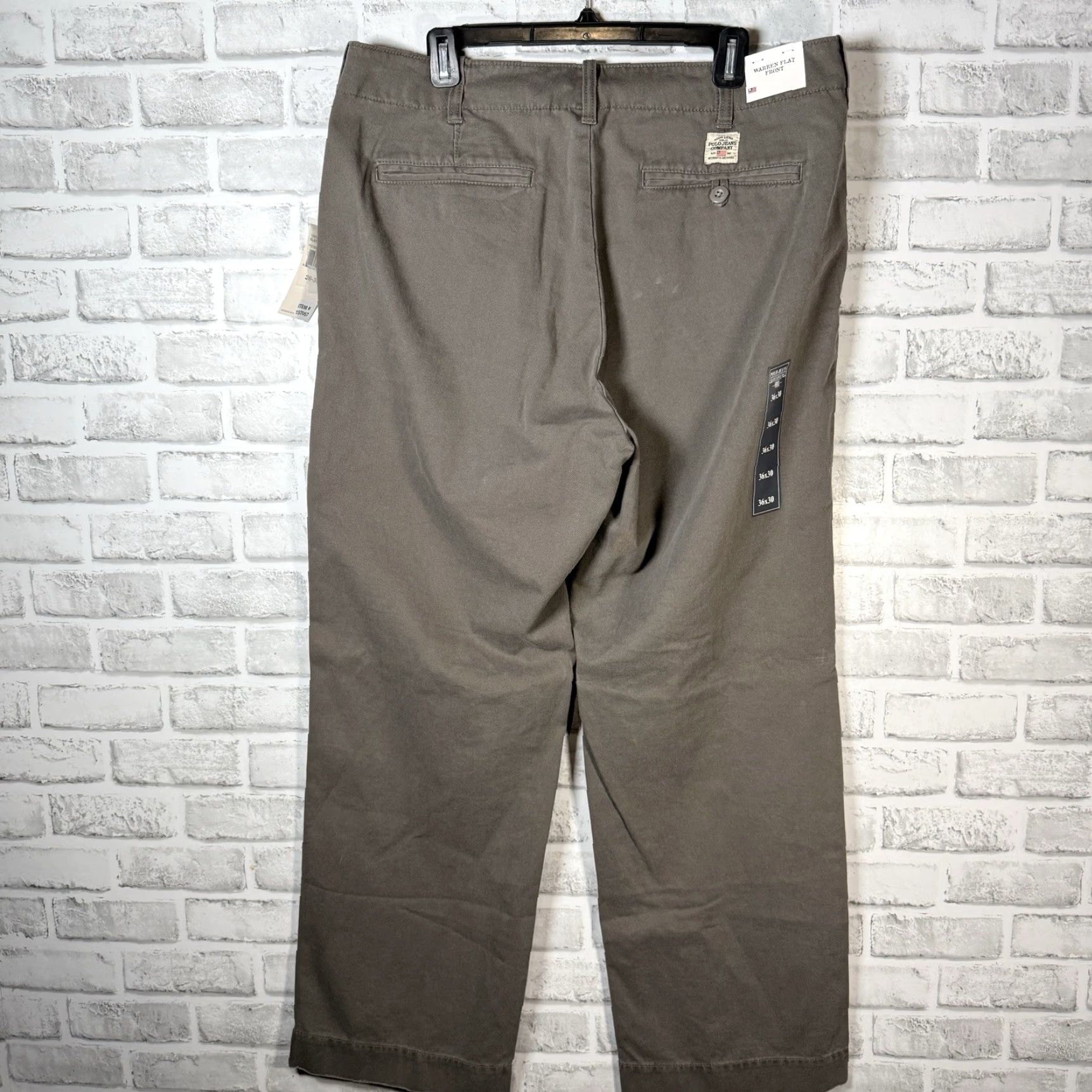 Polo Ralph Lauren Polo Jeans Co Warren Flat Front Pants Mens Size 36x30 NWT Size US M / EU 48-50 / 2 - 5 Thumbnail