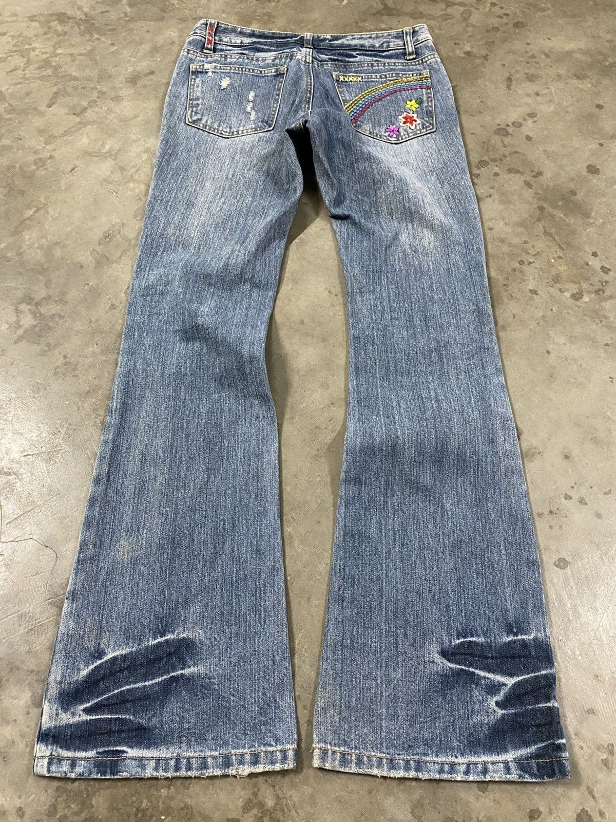 Japan Blue Jeans Flare Jeans Japan Colza Embroidery Denim @281 Size 28" / US 6 / IT 42 - 9 Thumbnail
