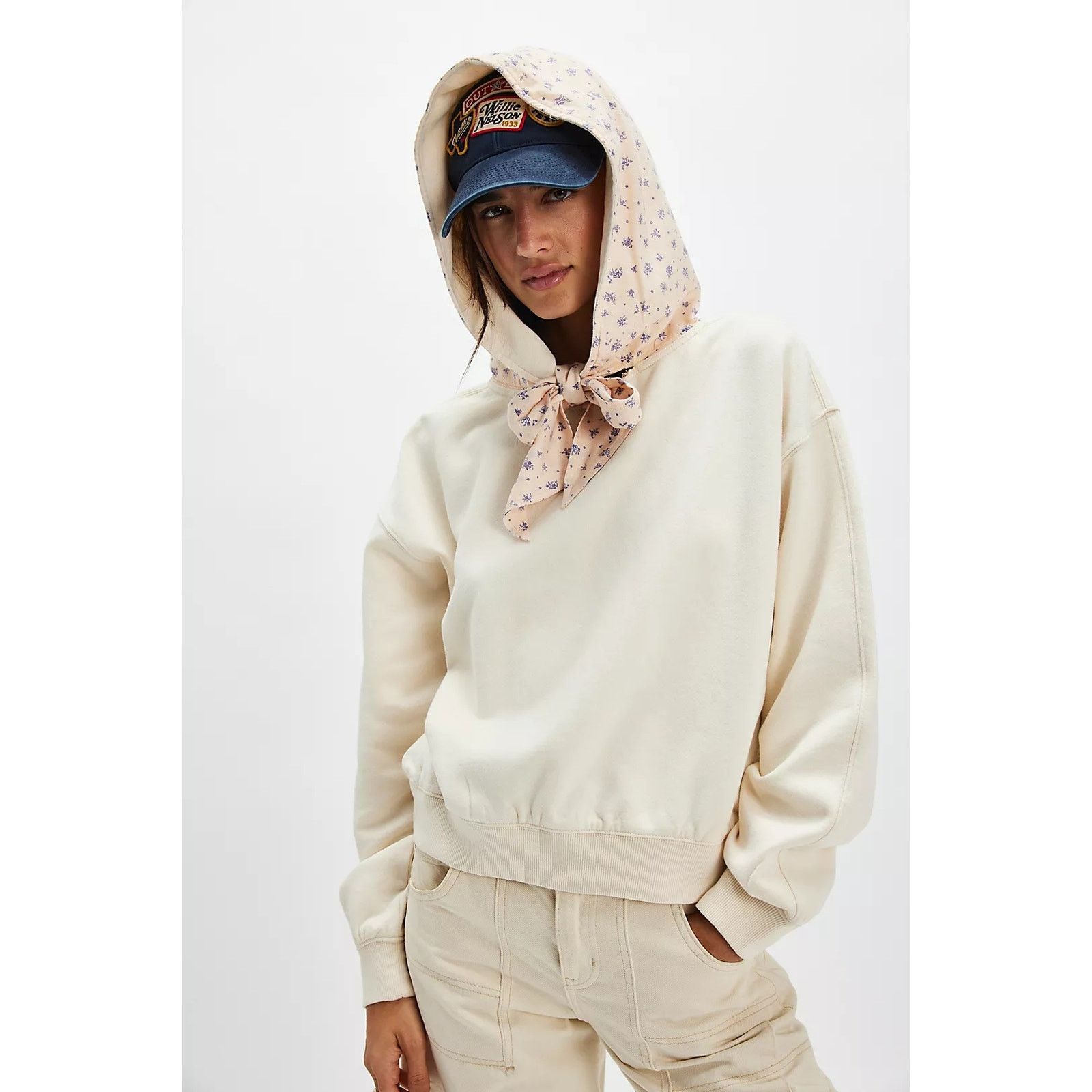 Free People NWT Free People Headscarf Hoodie $128 SMALL Buttercup Combo Size S / US 4 / IT 40 - 3 Thumbnail