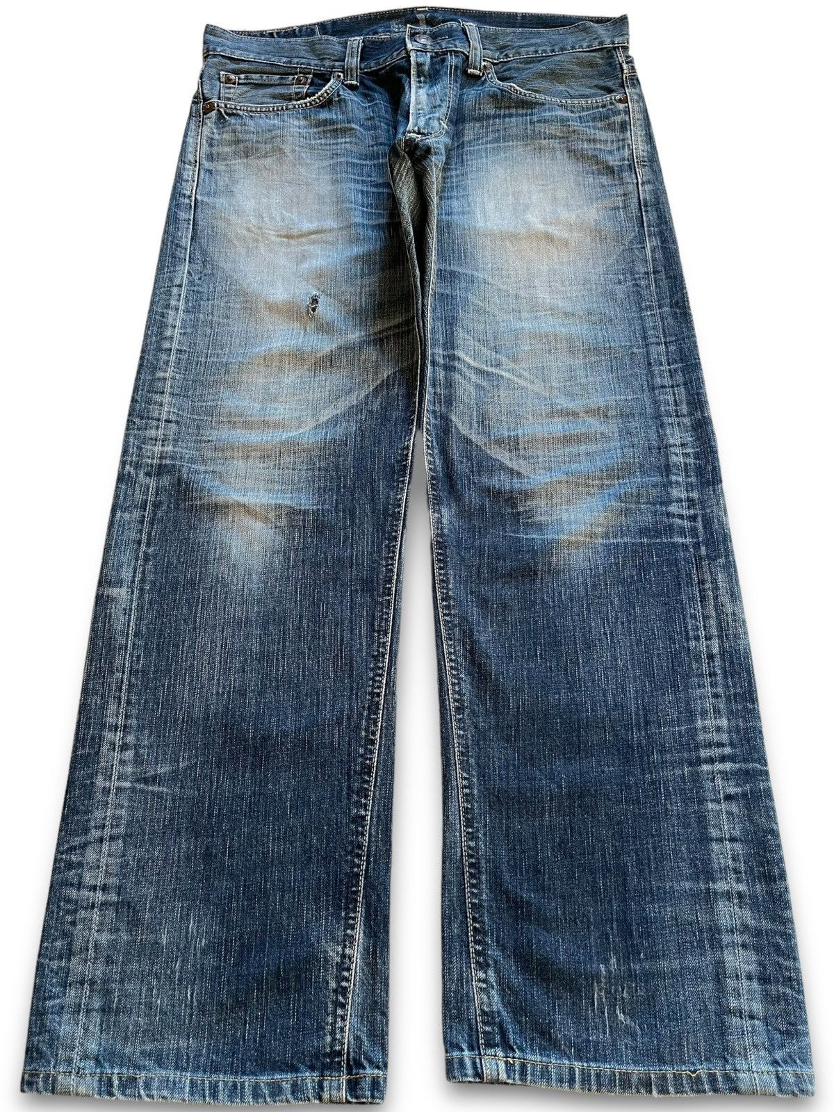 Edwin × Japanese Brand Vintage Japanese Edwin 503 Blue Trip Baggy Style Jeans Size US 36 / EU 52 - 1 Thumbnail