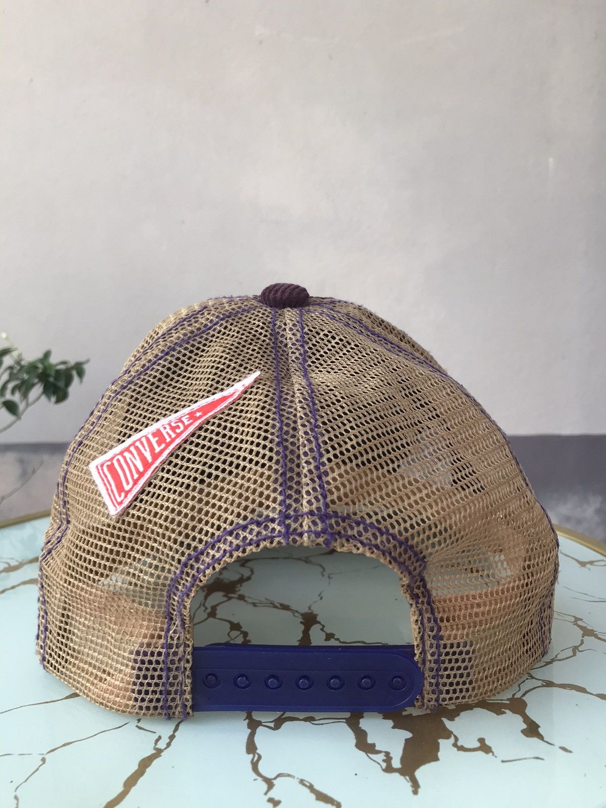 Vintage Vintage Converse Corduroy Logo Trucker Hat Size ONE SIZE - 4 Thumbnail