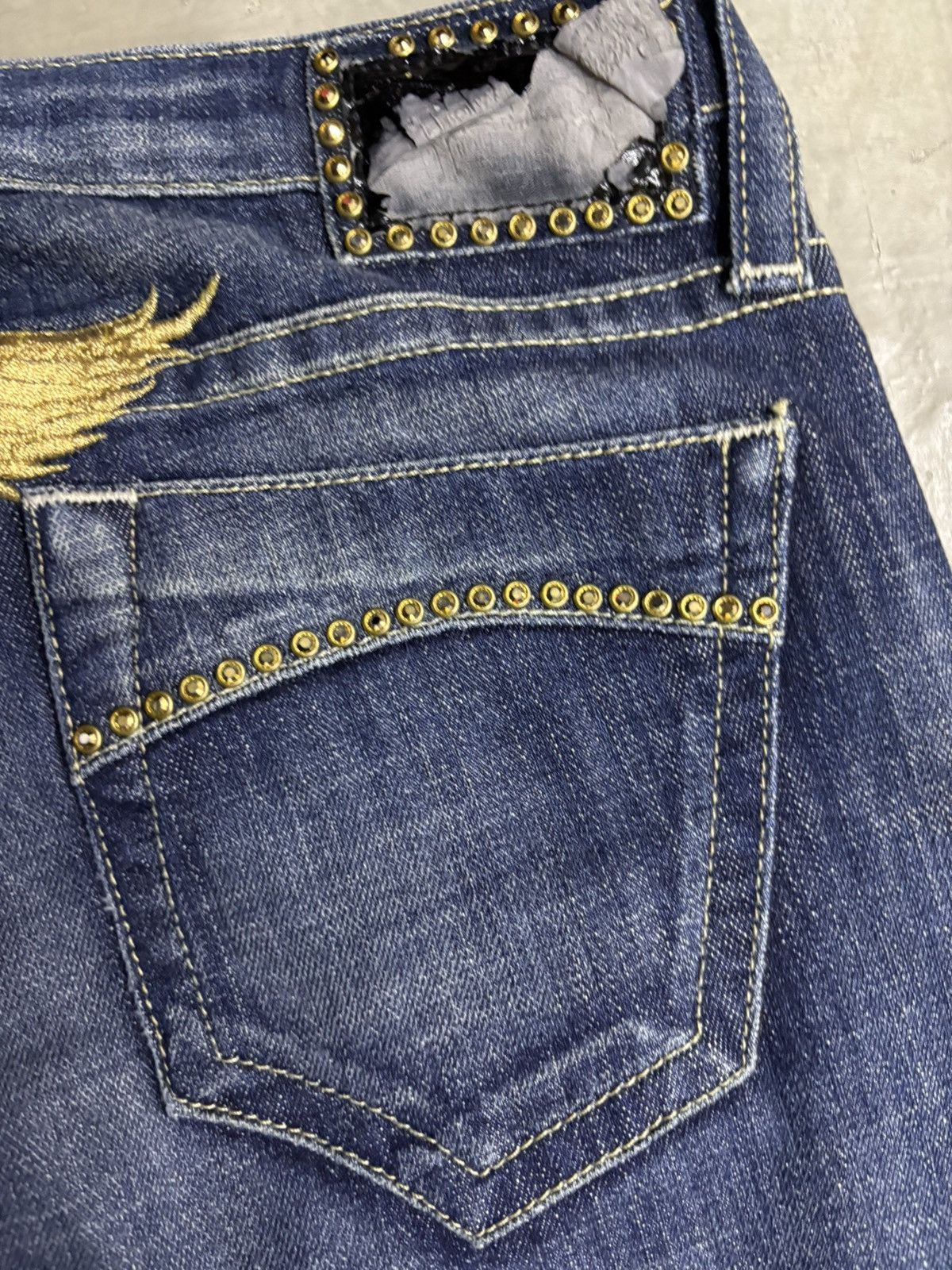 Robins Jeans 🔥Vtg ROBIN’S JEANS Gemstone Studded Flare Jeans Made In USA Size US 34 / EU 50 - 4 Thumbnail