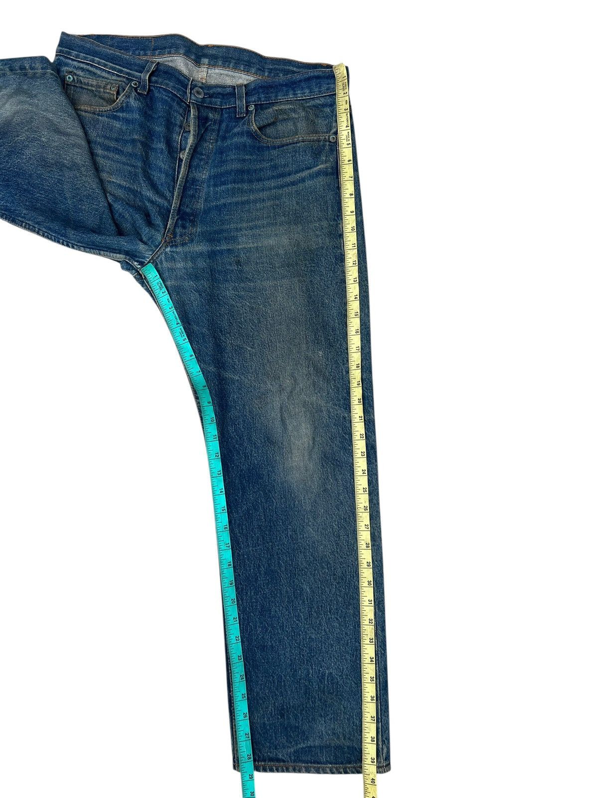 Levi's Vintage 80s Levi’s 501 Made in USA Dirty Mud Denim Jeans Size US 35 - 6 Thumbnail
