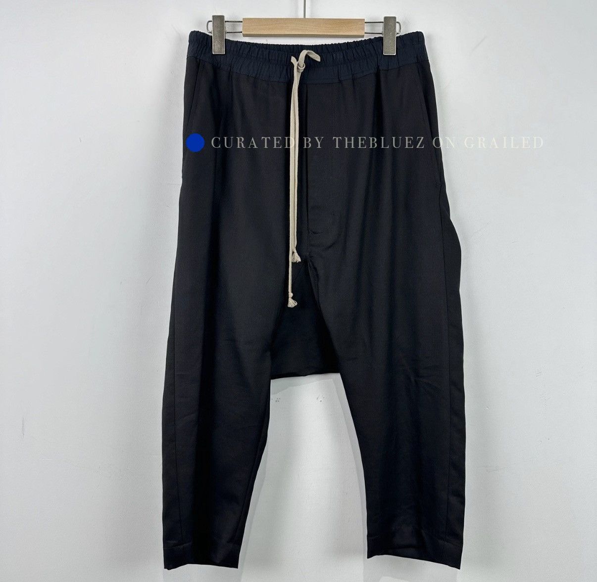 Rick Owens Low-Crotch Black Casual Pants Size US 30 / EU 46 - 1 Thumbnail