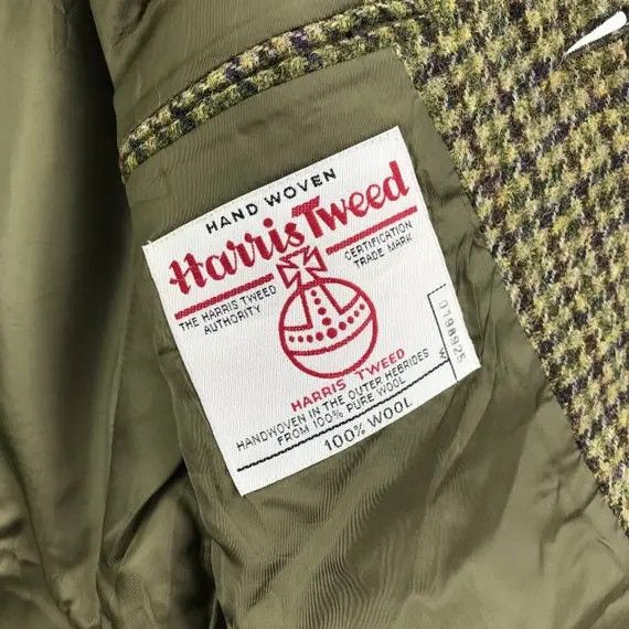 Harris Tweed × J. Press Vtg J.PRESS x HARRIS TWEEED Hollywood Model Striped Blazer Size 42R - 4 Thumbnail