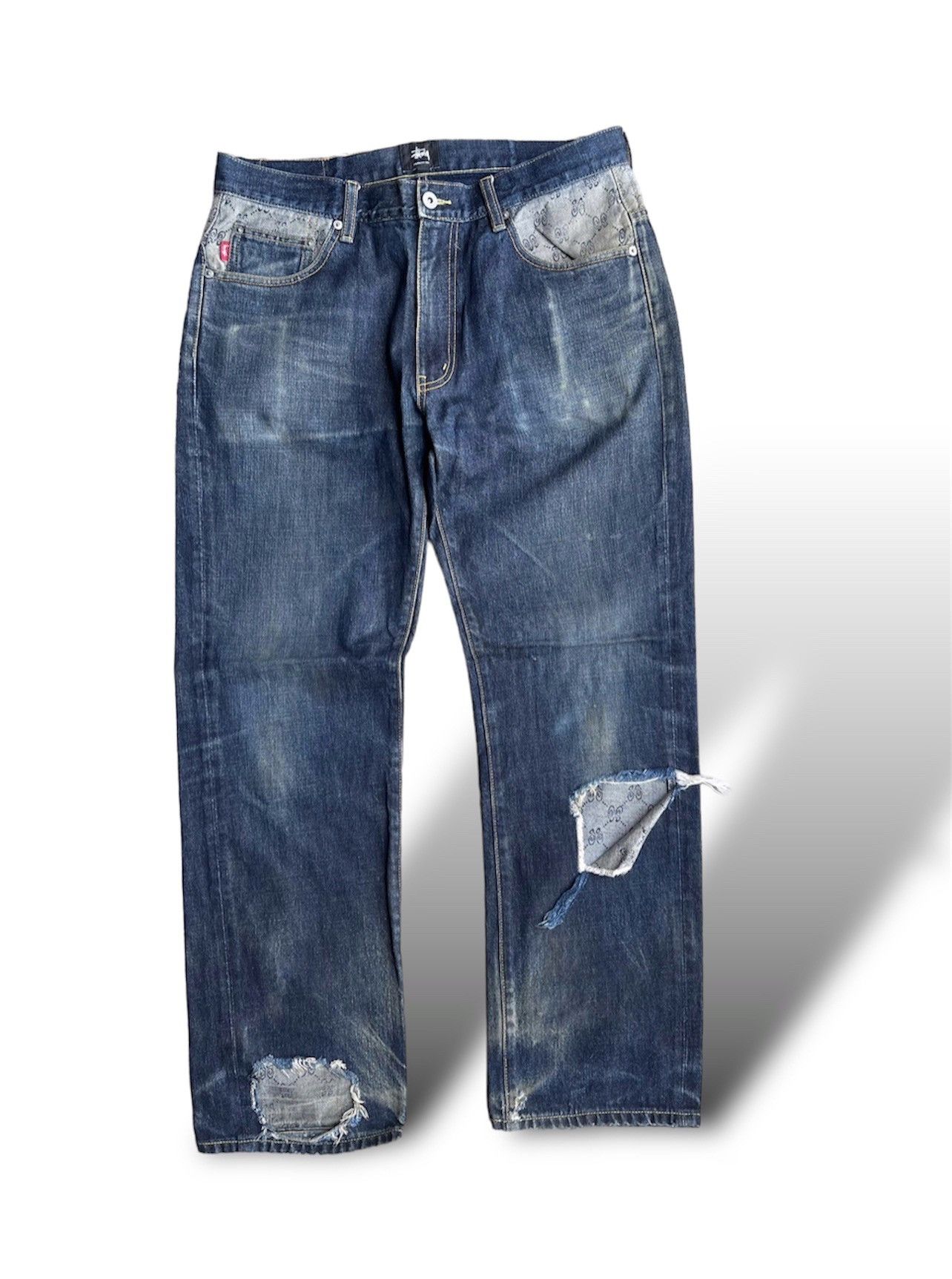 Rugged Destroy Distressed Stussy Denim