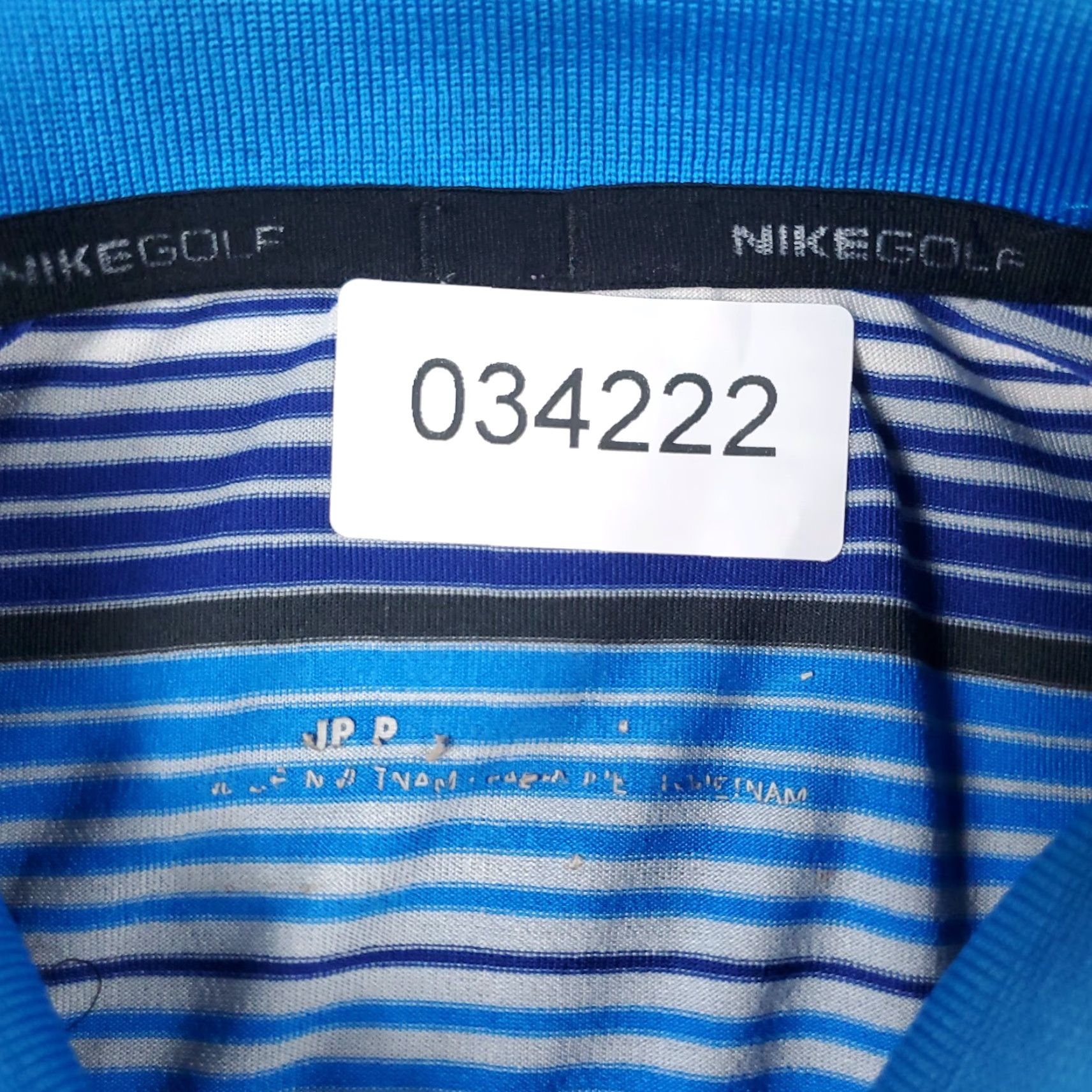Nike Nike Polo Shirt Mens Medium Blue Striped Swoosh Golf Casual Short Sleeve Size US M / EU 48-50 / 2 - 7 Thumbnail