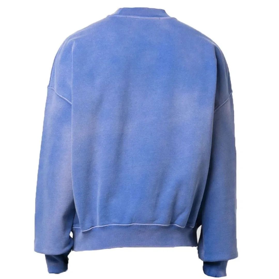 Off-White o1mle1025 Wave Off Boxy Crewneck Sweater in Blue Size US XS / EU 42 / 0 - 2 Thumbnail