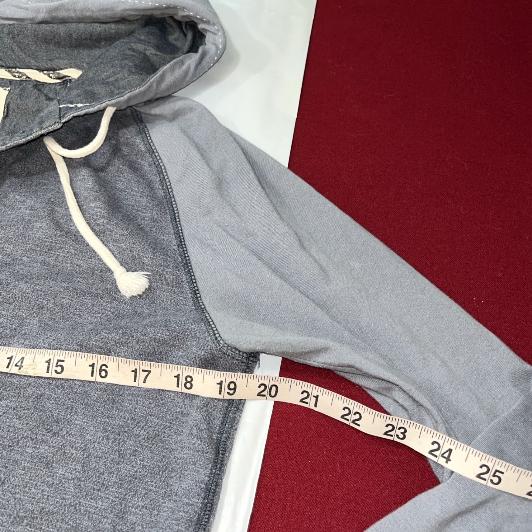 Vans VANS Off The Wall Hooded Pullover Shirt Mens Medium Gray Knit Button Neck Henley Crew Neck Long Sleeve 2 Tone 90s Skate Surfer Pocket Size US M / EU 48-50 / 2 - 7 Thumbnail