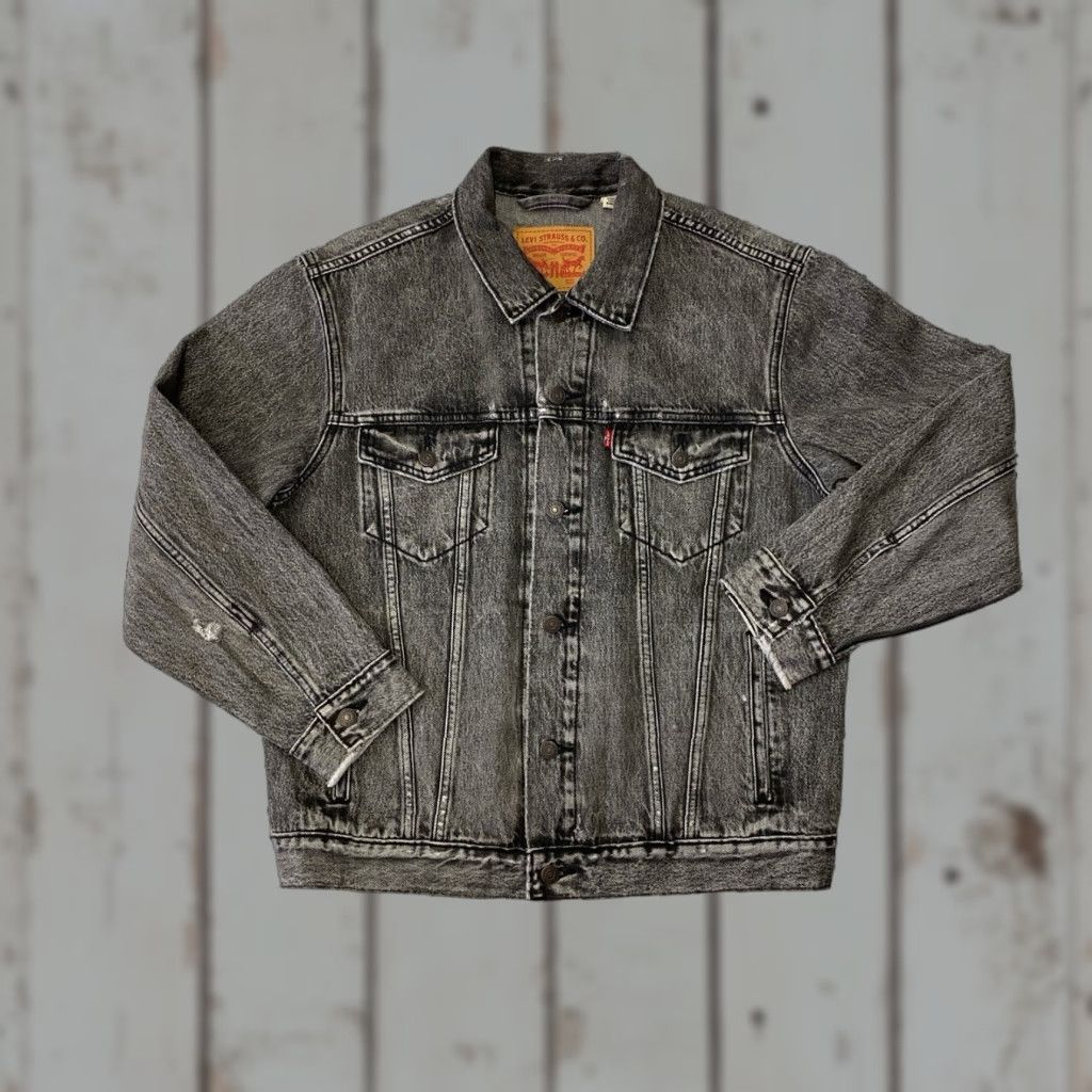 Kith × Levi's Kith x Levi's Damn Straight AOP Denim Trucker Jacket