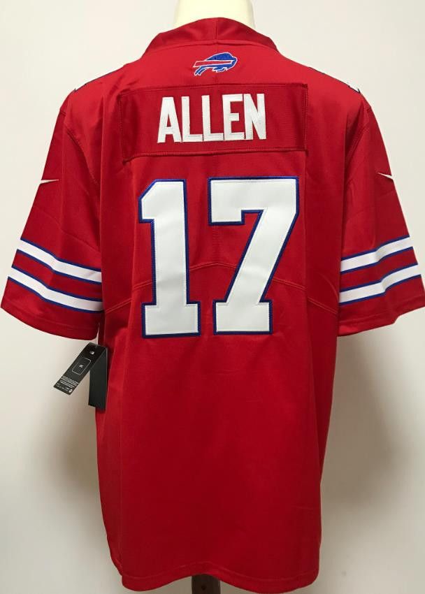 NFL Buffalo Bills #17 Josh Allen Jersey Red Size US XL / EU 56 / 4 - 2 Thumbnail
