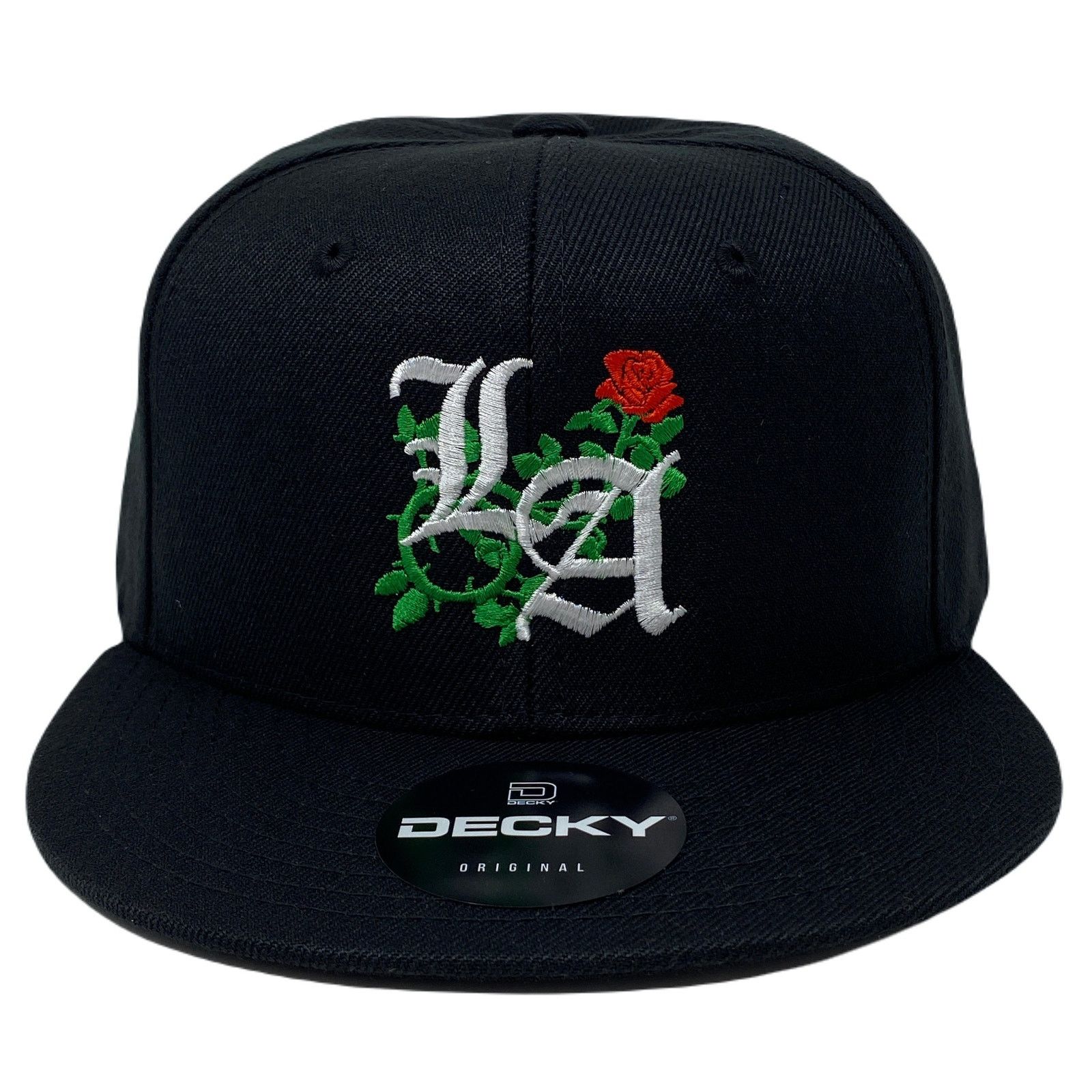 Other Los Angeles Old English Rose Snapback Hat All Black Size ONE SIZE - 3 Thumbnail