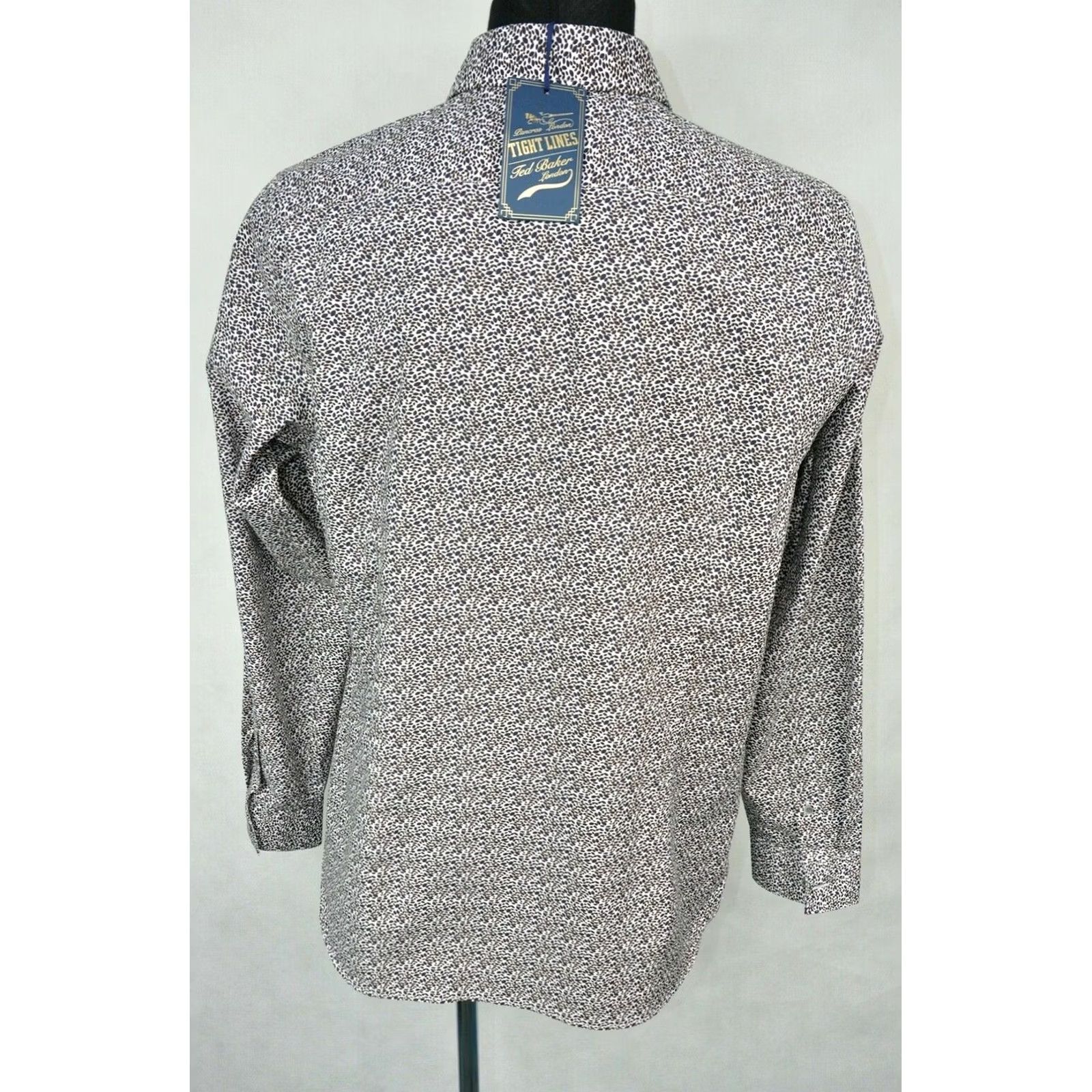 Ted Baker Ted Baker Timmins Shirt Men's 16.5 Cotton Geometric Multicolor Button-Up Casual Formal Shirt Size US XL / EU 56 / 4 - 6 Thumbnail