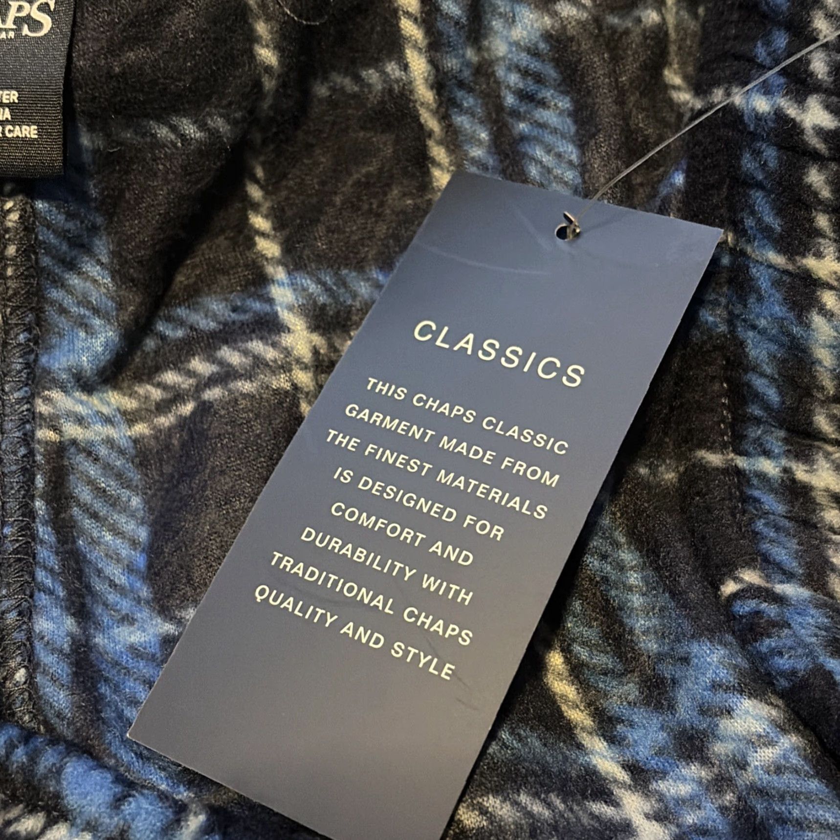 Chaps Chaps Ralph Lauren Fleece Pajama Pants Plaid Blue Large NWT Mens Regular Size L Size US 33 - 5 Thumbnail