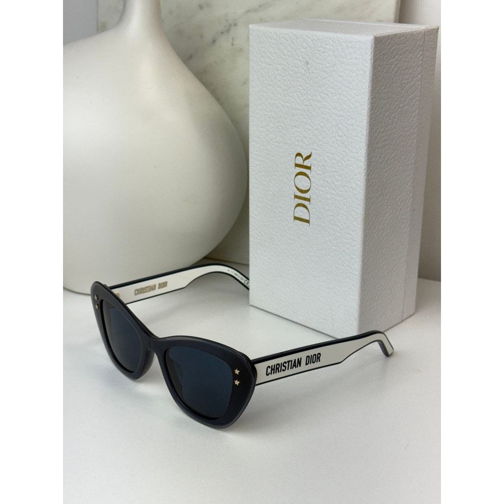 Dior NEW Dior Pacific B3U Logo Sunglasses Cat Eye Navy Blue Size ONE SIZE - 2 Thumbnail