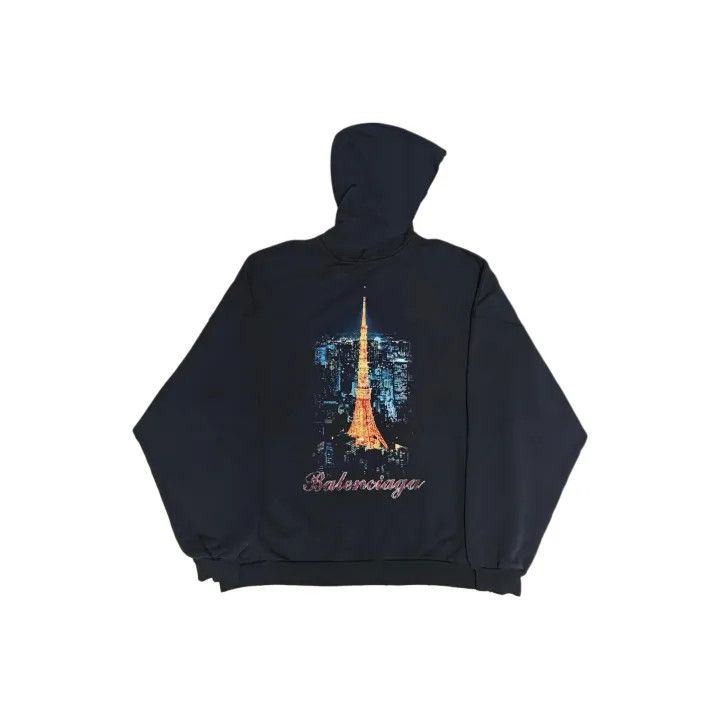 Balenciaga Balenciaga Eiffel Tower Graphic Hoodie 0079 | Grailed
